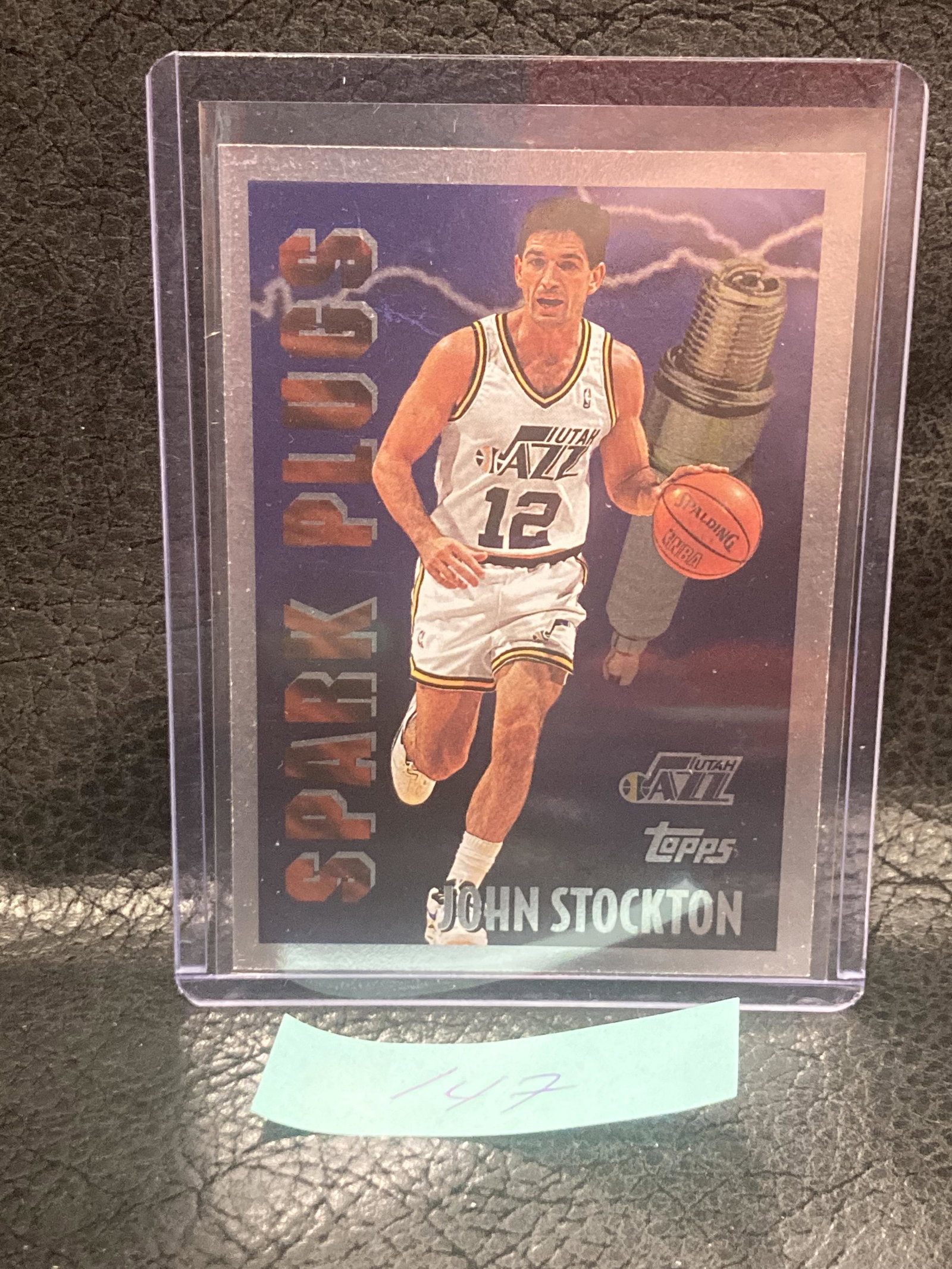 John Stockton 1995-96 Topps Spark Plugs Insert Utah Jazz Sp5 Hof: John Stockton 1995-96 Topps Spark Plugs Insert Utah Jazz Sp5 Hof