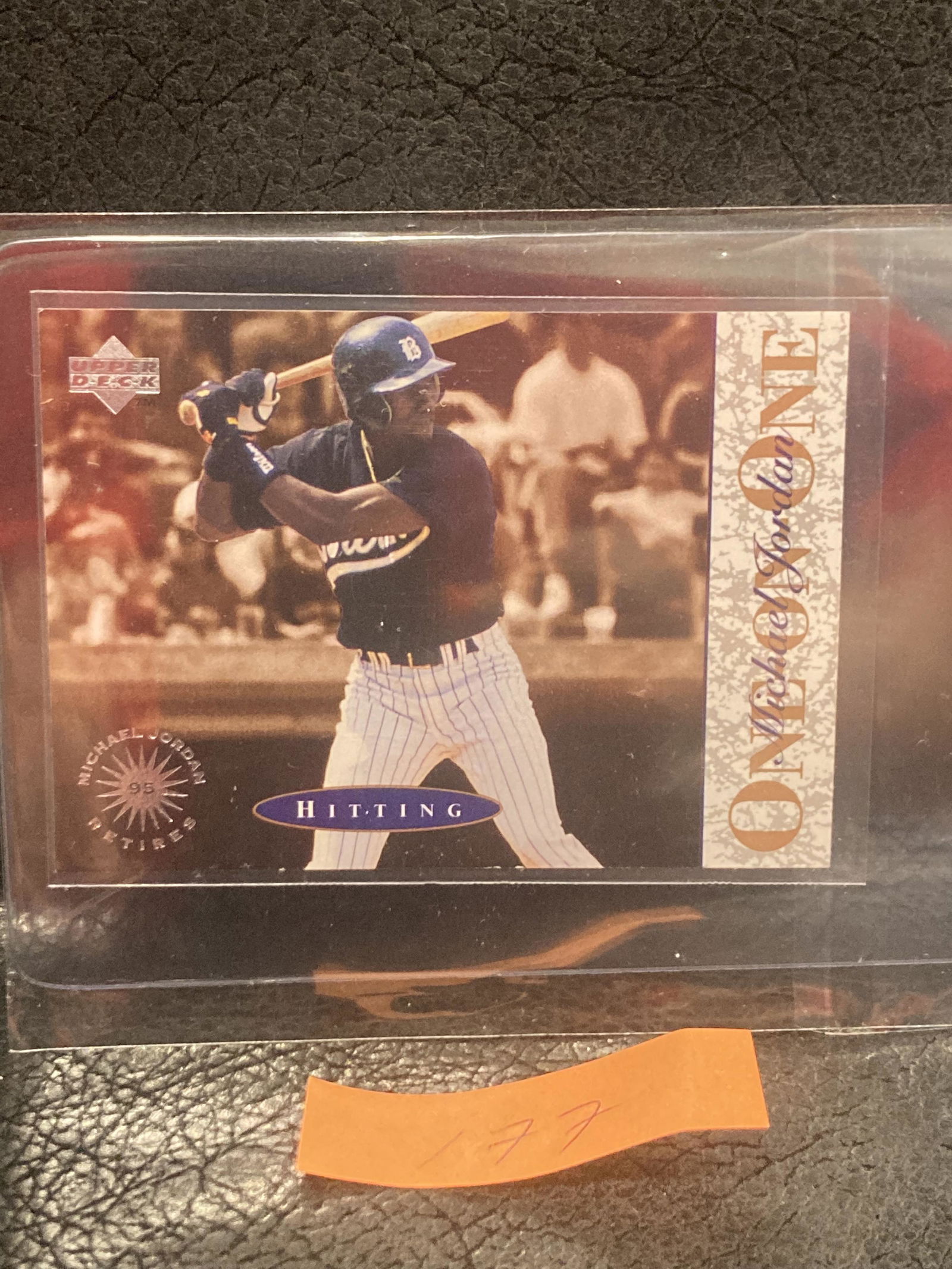 Michael Jordan 1995 Upper Deck #3 One On One Hitting Baseball Card White Sox (1 of 2)