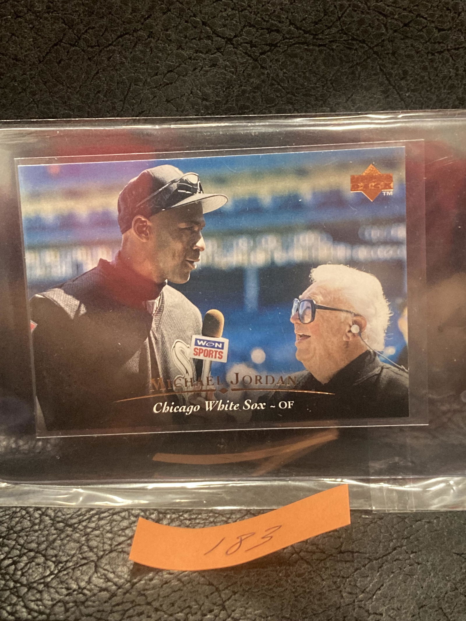Michael Jordan 1995 Upper Deck Prospect Rc W/ Harry Caray #200 White Sox Rookie (1 of 2)