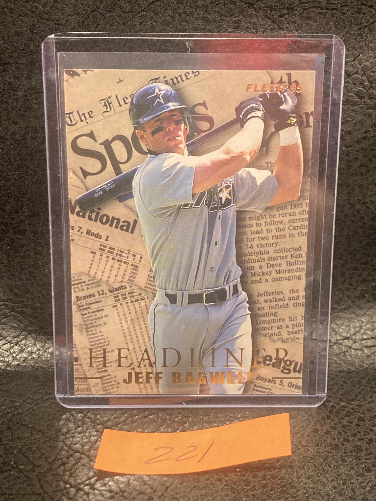 Jeff Bagwell 1995 Fleer Headliner # 1 Houston Astros: Jeff Bagwell 1995 Fleer Headliner # 1 Houston Astros