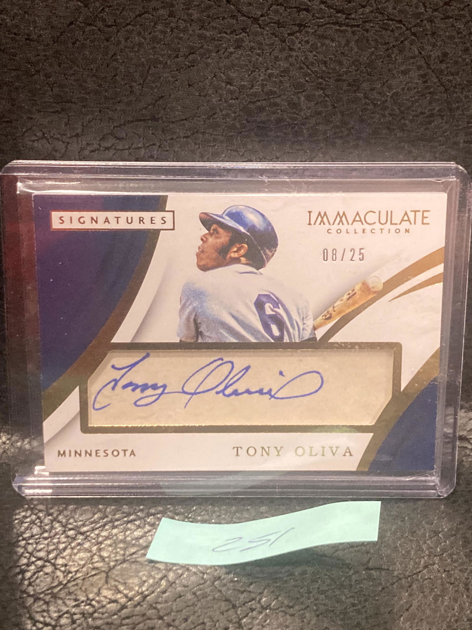Tony Oliva 2018 Immaculate Parchment Signatures Cut Auto Autograph #/25 Hof Twins (1 of 2)