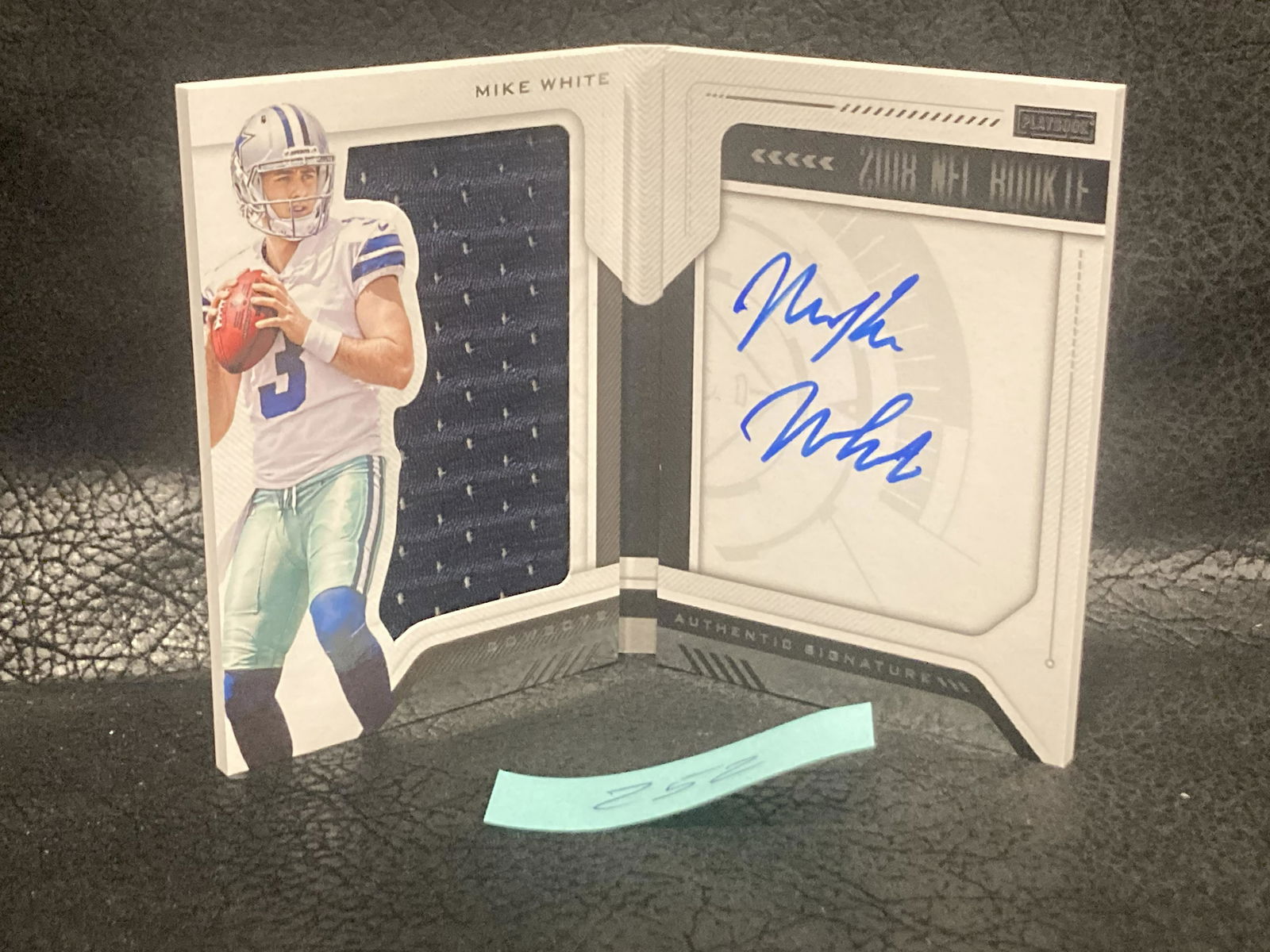 Mike White 2018 Panini Playbook Rookie Patch Auto Booklet Rc /125 Jets Cowboys (1 of 3)