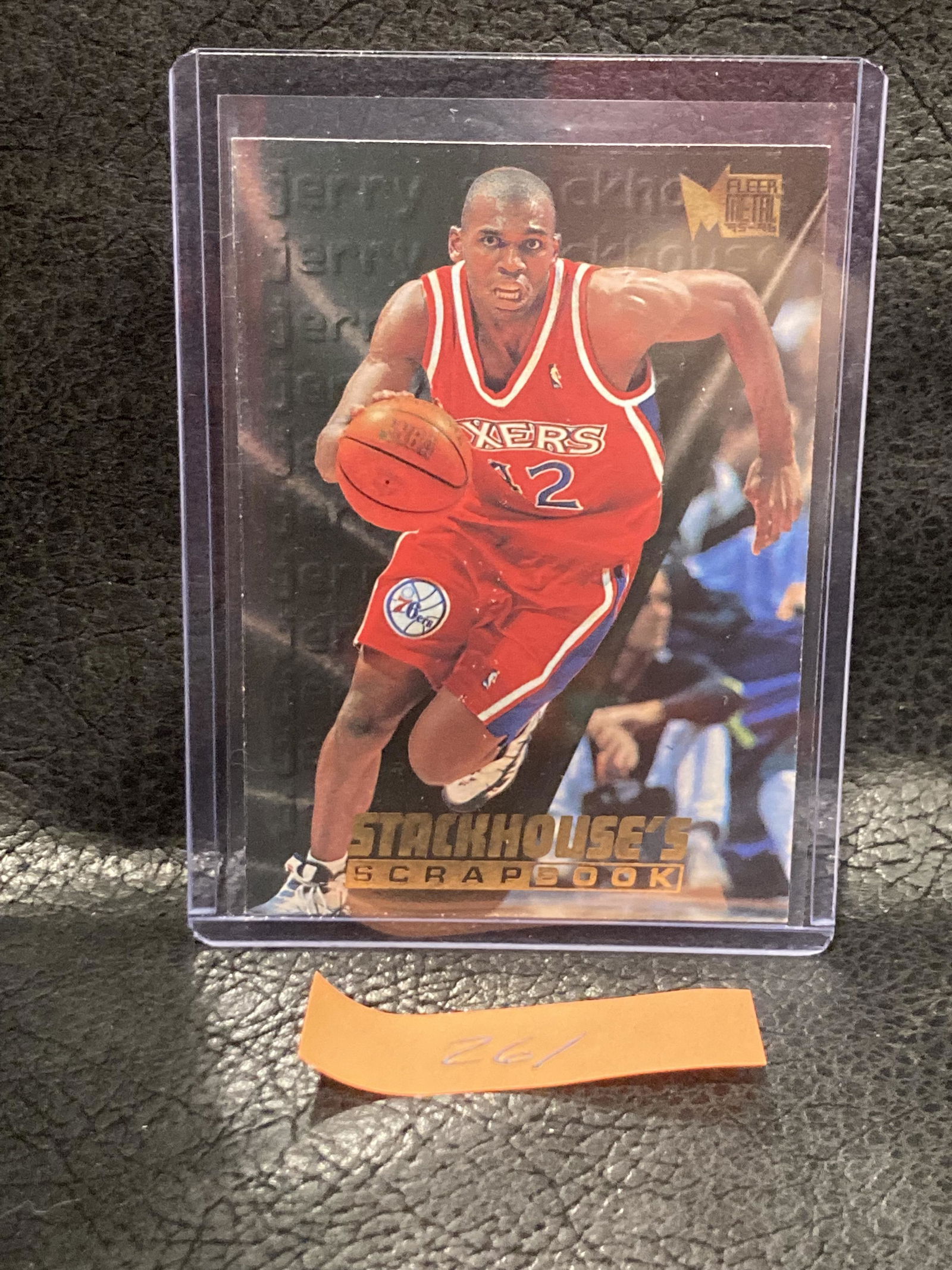 Jerry Stackhouse 1995-96 Fleer Metal Stackhouses Scrapbook #S-8 Sixers 76ers (1 of 2)