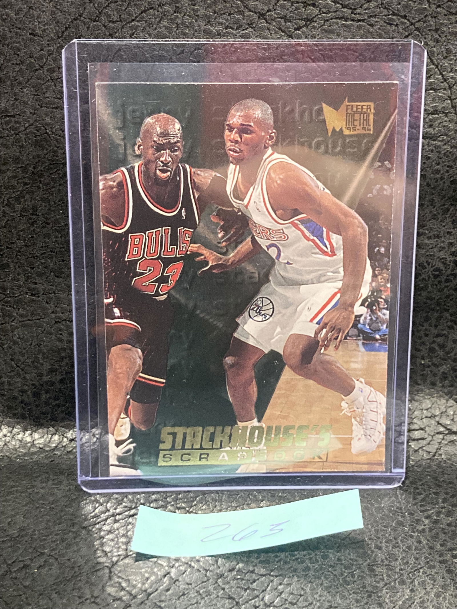 Jerry Stackhouse 1995-96 Metal Michael Jordan Insert, Stackhouses Scrapbook #S7 (1 of 2)