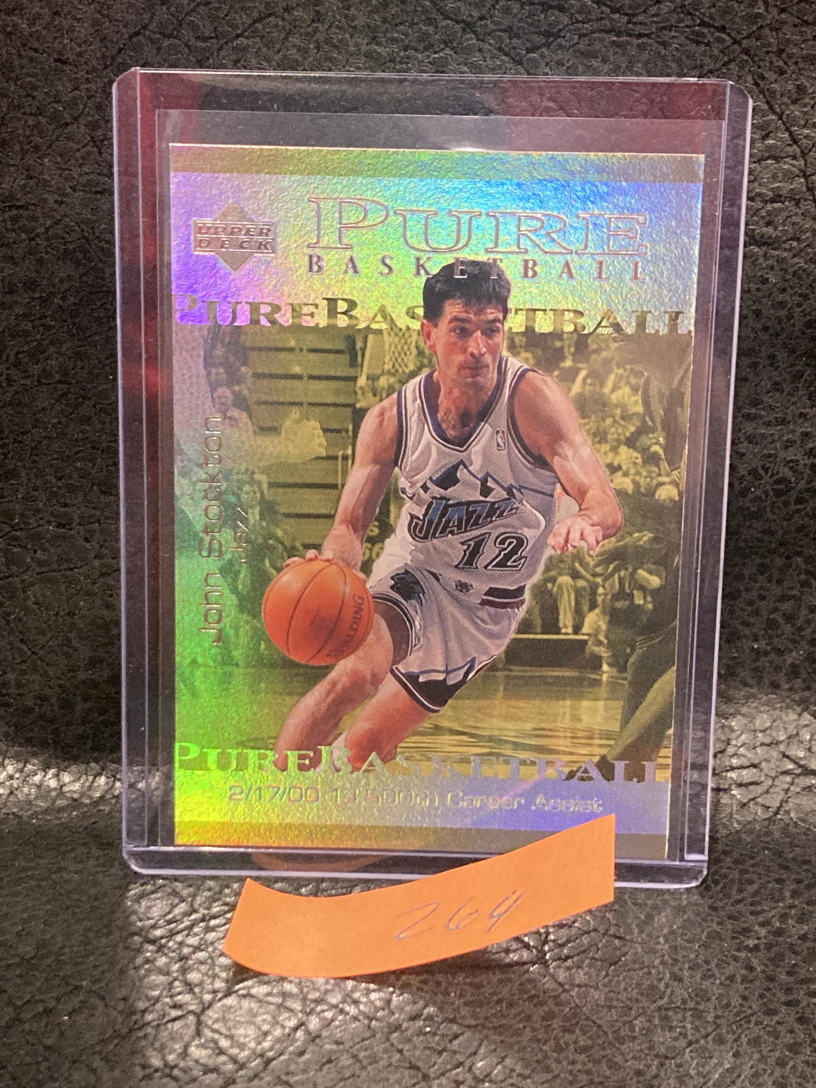 John Stockton 2001 Upper Deck Pure Basketball Refractor #PB5 Jazz: John Stockton 2001 Upper Deck Pure Basketball Refractor #PB5 Jazz