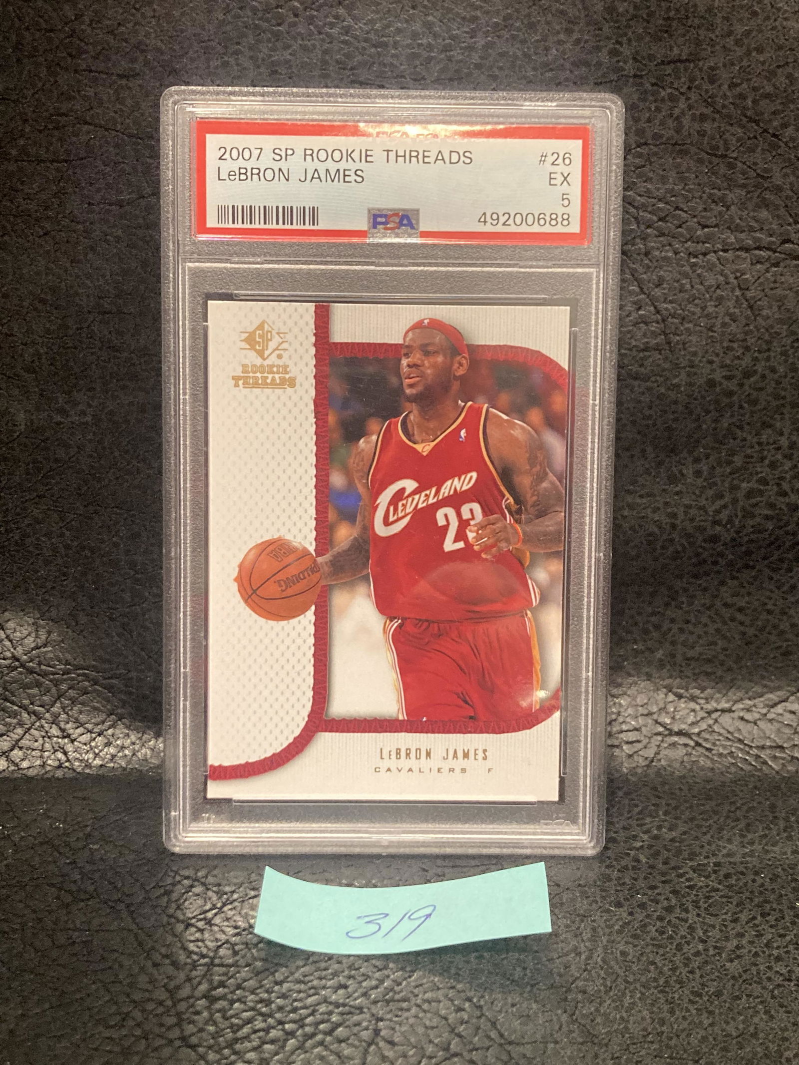 Lebron James 2007-2008 Upper Deck Rookie Threads Sp Rookie Threads #26 Psa 5 (1 of 2)