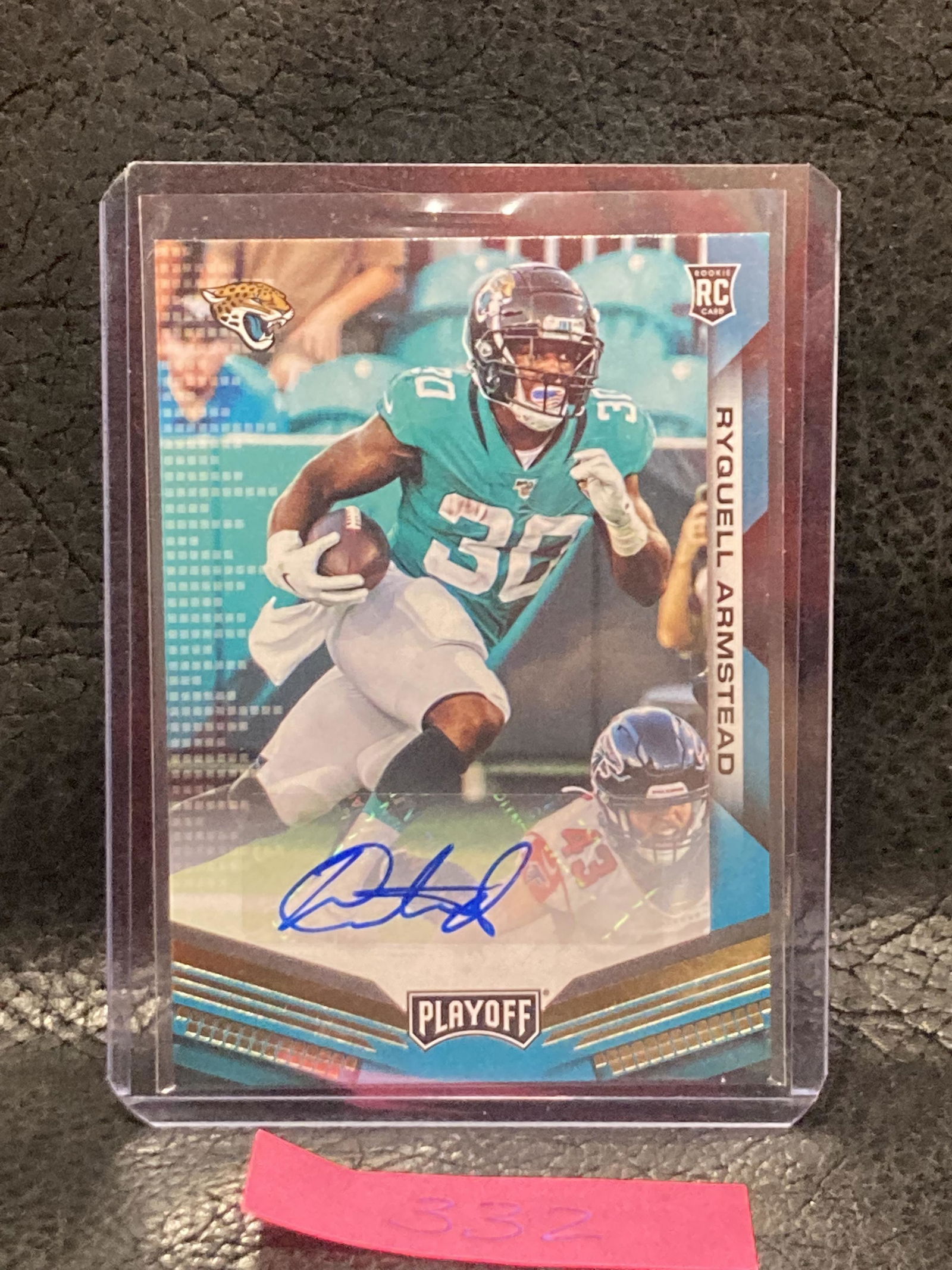 Ryquell Armstead Auto 2019 Playoff Rookie Red Zone #273 Temple Jaguars Rc (1 of 2)