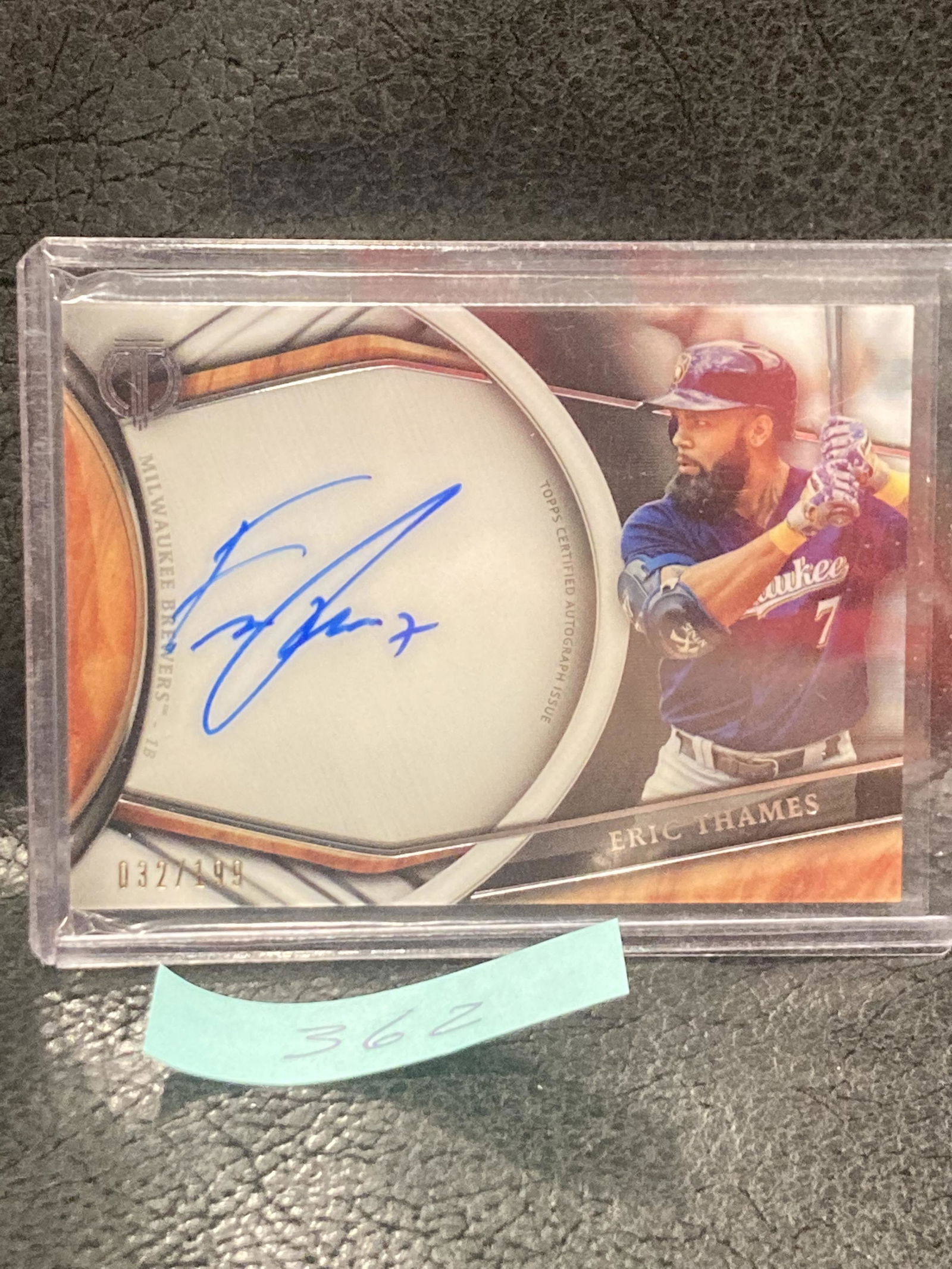 Eric Thames 2018 Topps Tribute Tribute Auto Brewrs /199 #TA-ET Auto (1 of 2)