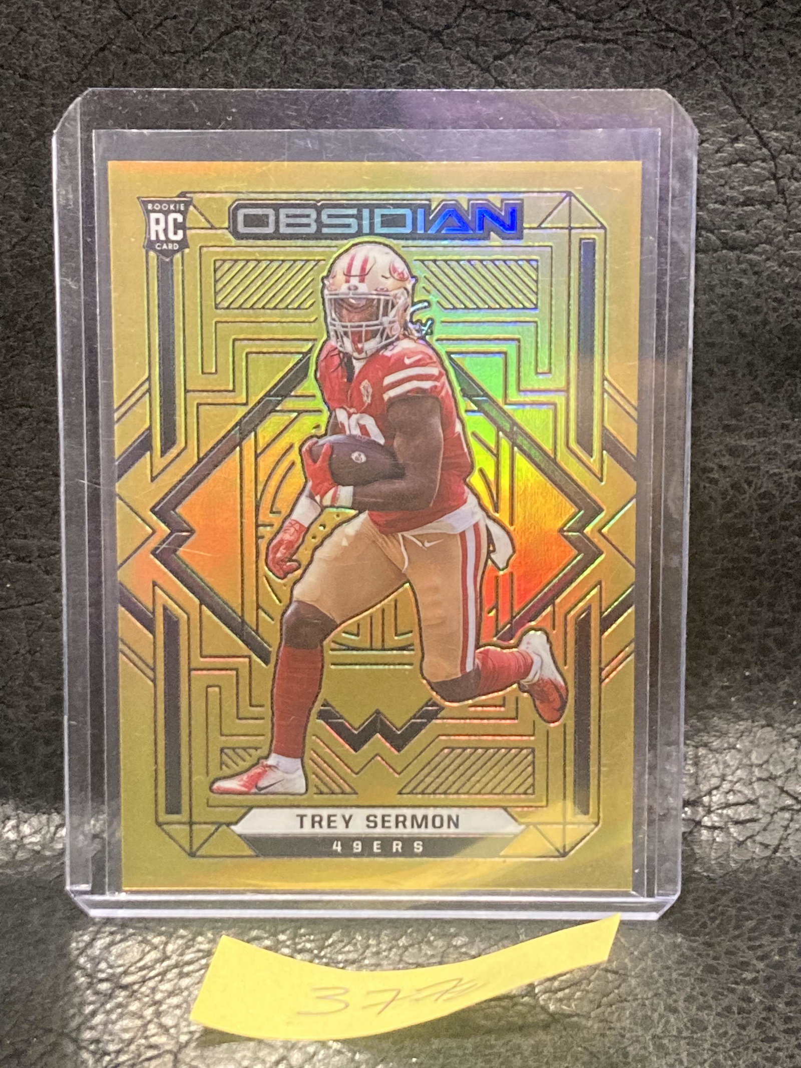 Trey Sermon 2021 Obsidian Electric Etch Gold Flood Rookie Rc #5/10 40ers #129: Trey Sermon 2021 Obsidian Electric Etch Gold Flood Rookie Rc #5/10 40ers #129