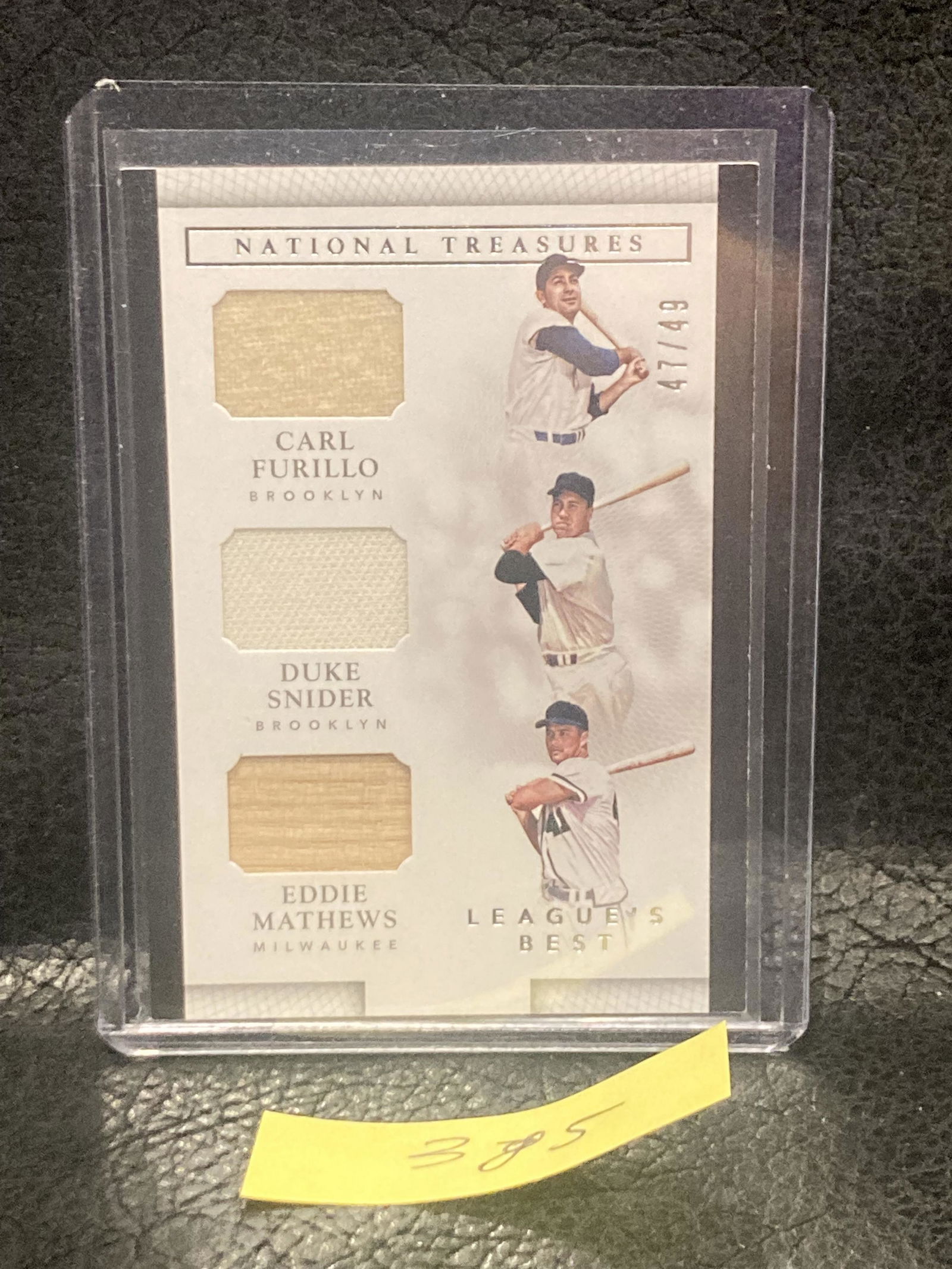 Duke Snider Carl Furillo 2016 National Treasures Leagues Best Trios /49 Hof (1 of 2)