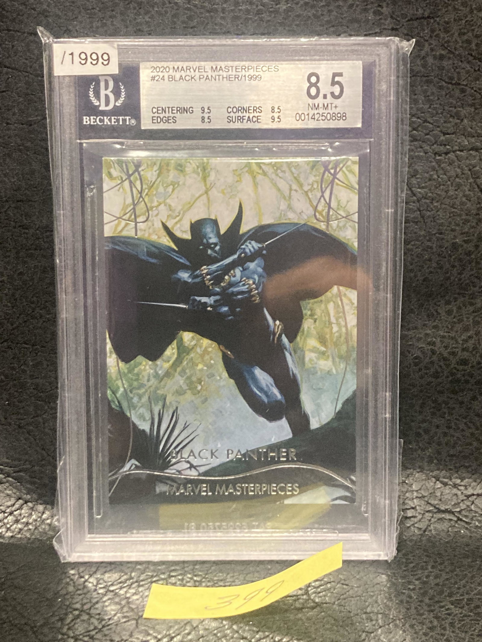 Black Panther 2020 Upper Deck Marvel Masterpieces Base Card #24 Serial #1997/1999 8.5 Bgs: Black Panther 2020 Upper Deck Marvel Masterpieces Base Card #24 Serial #1997/1999 8.5 Bgs