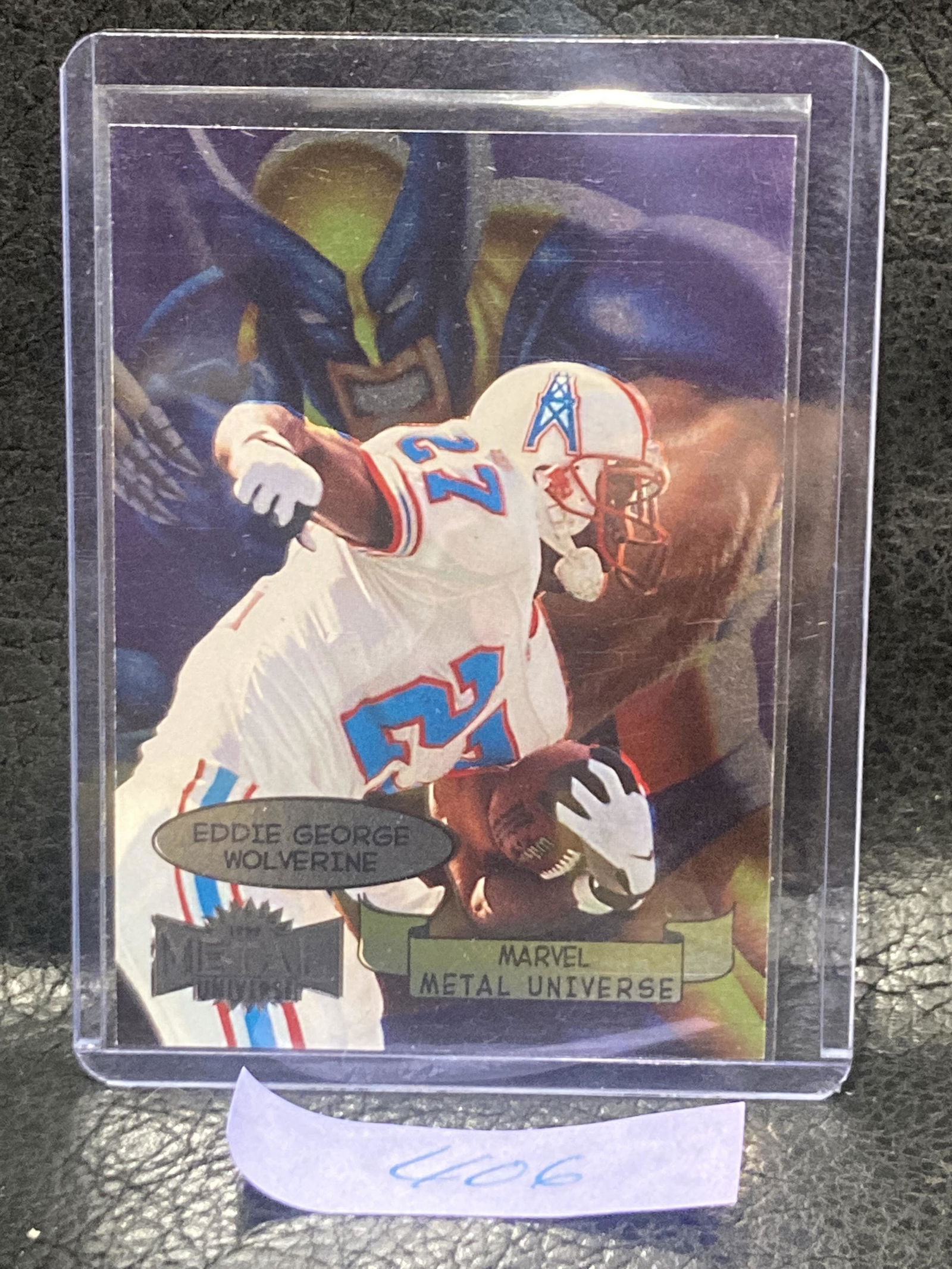 Eddie George Wolverine 1997 Skybox Marvel #4 Metal Universe Football Oilers: Eddie George Wolverine 1997 Skybox Marvel #4 Metal Universe Football Oilers