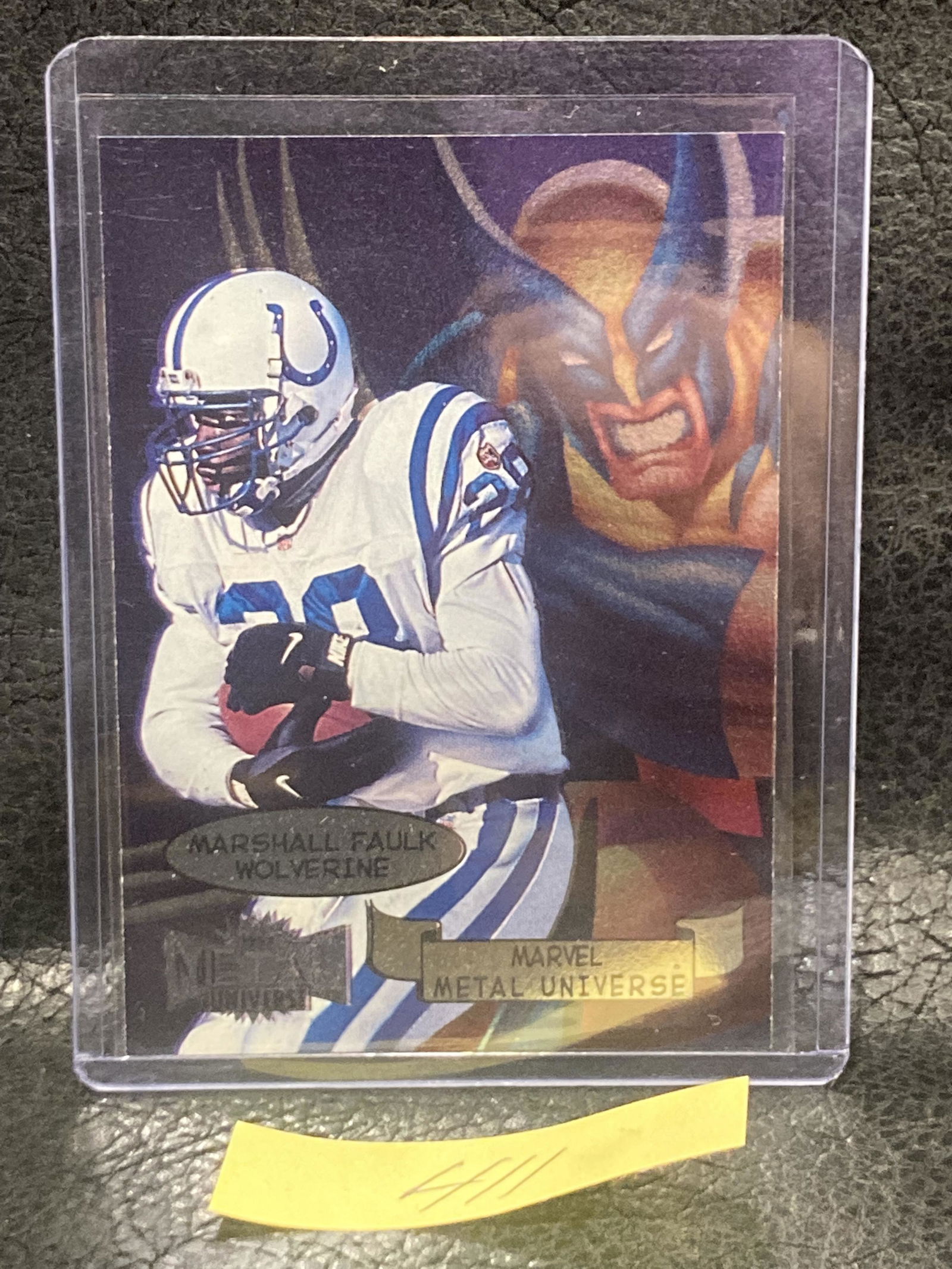 Marshall Faulk Wolverine 1997 Skybox Metal Universe Marvel Metal Colt: Marshall Faulk Wolverine 1997 Skybox Metal Universe Marvel Metal Colt