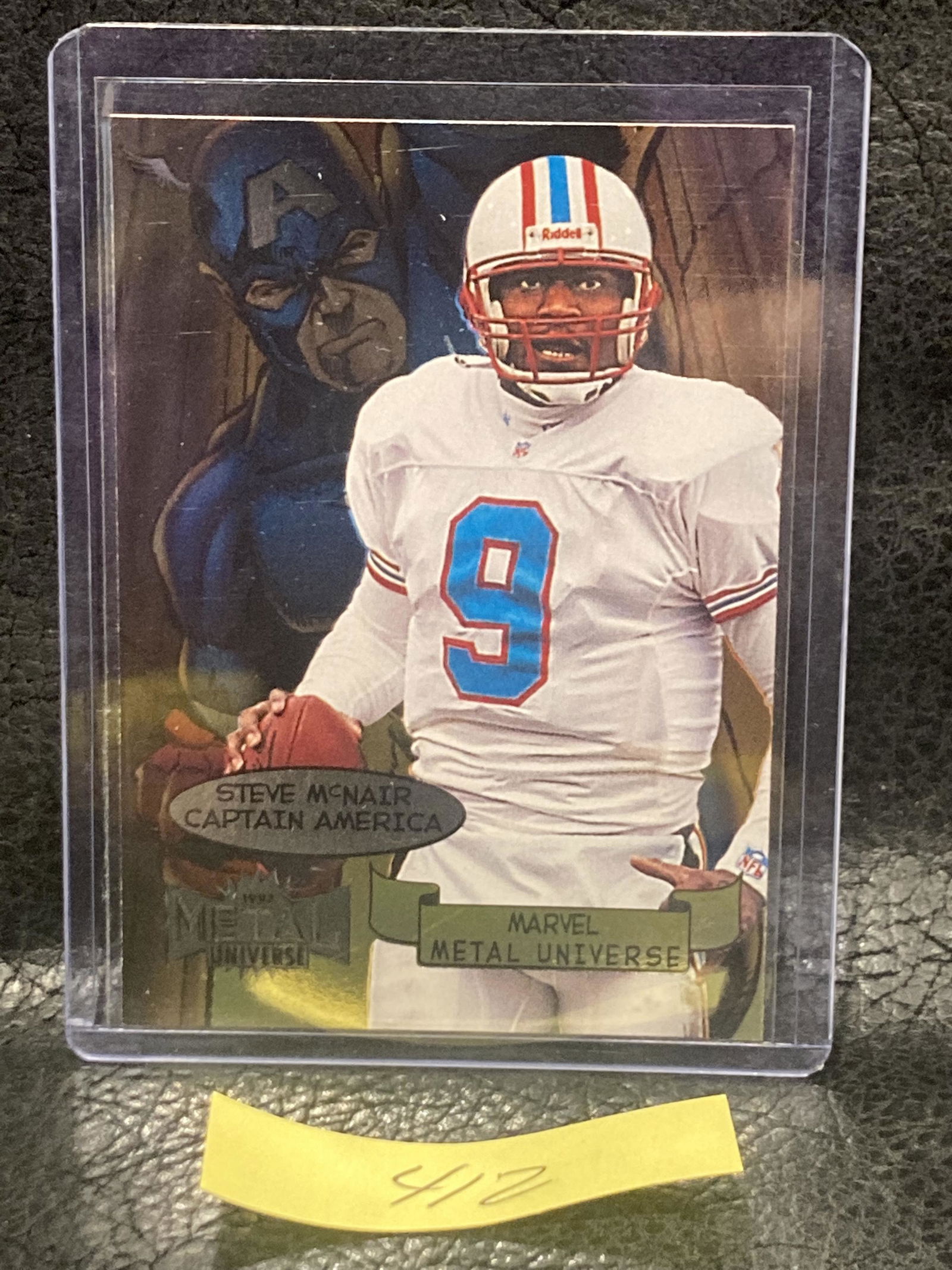 Steve Mcnair 1997 Skybox Marvel Metal Universe #17 Captain America Oilers (1 of 2)