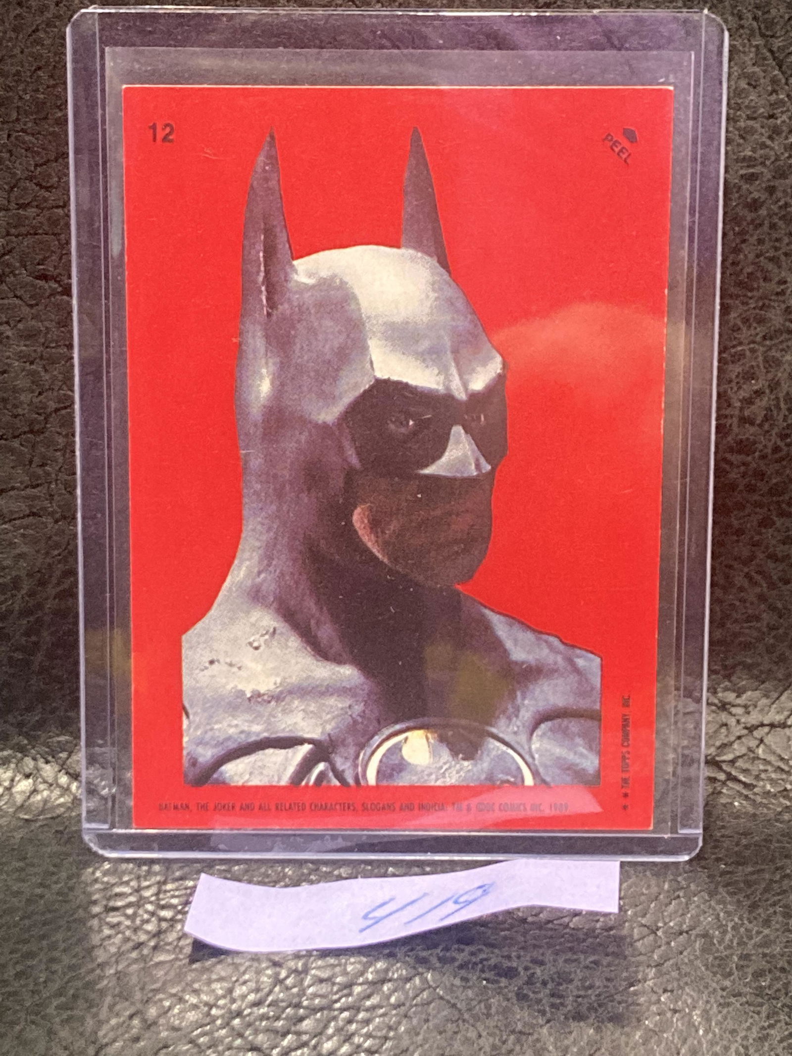 1989 Topps Batman Stickers Batman #12 (1 of 2)