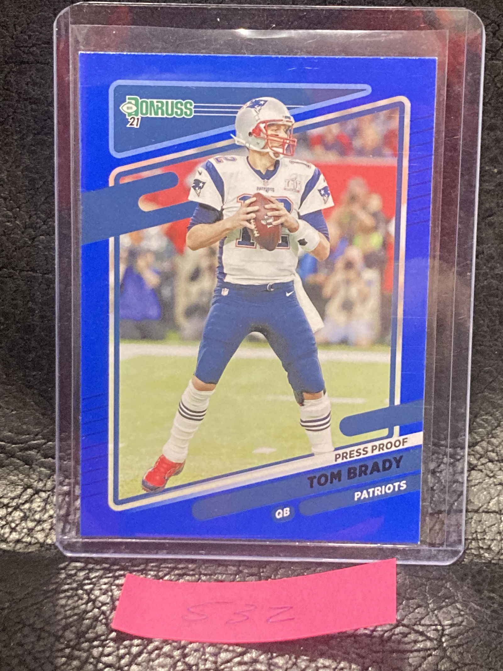 Tom Brady #2 Press Proof Blue Parallel 2021 Donruss Football Card Patriots (1 of 2)