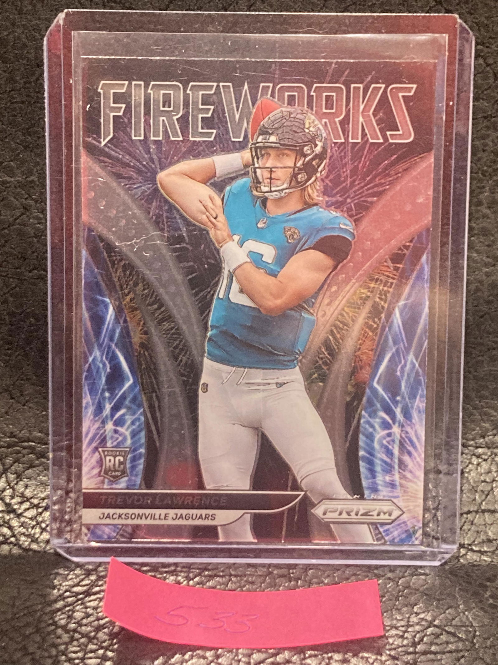 Trevor Lawrence Rc 2021 Panini Prizm Fireworks Insert Football Card (1 of 2)