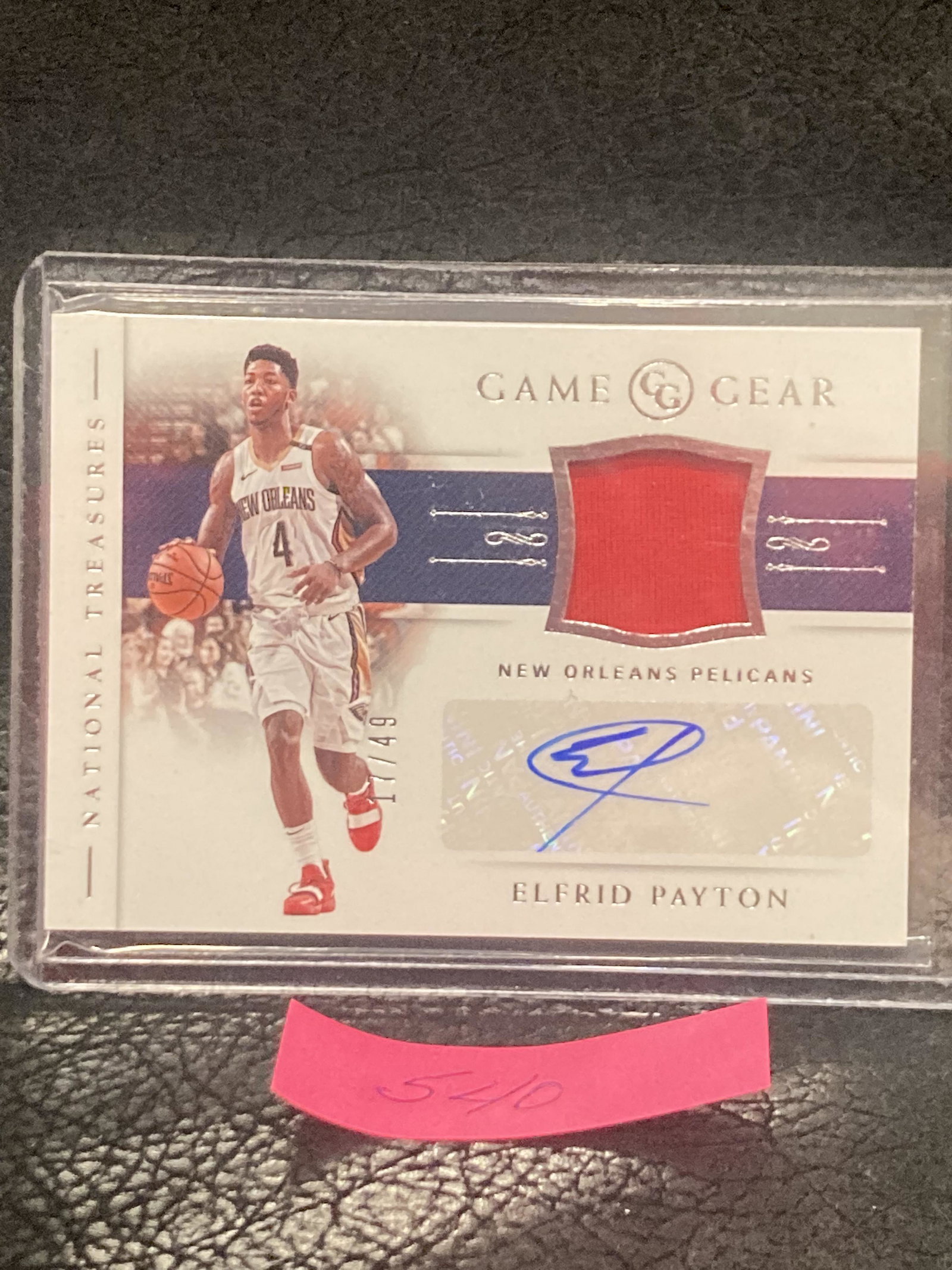 Elfrid Payton 2018-19 Panini National Treasures Game Gear Auto /49 #GG-EPT Auto (1 of 2)