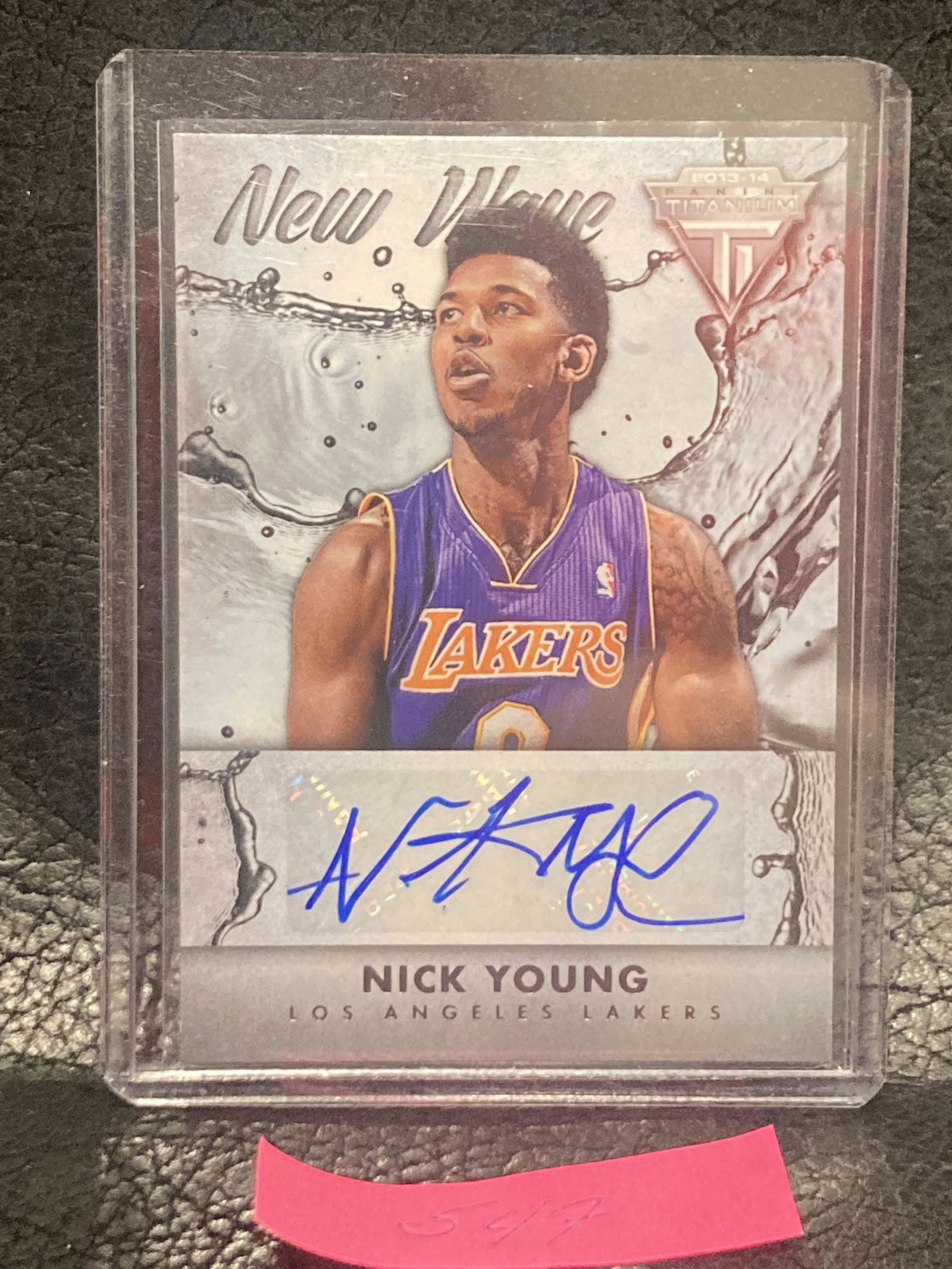 Nick Young 2013-14 Panini Titanium Lakers New Wave Auto Card #47 (1 of 2)
