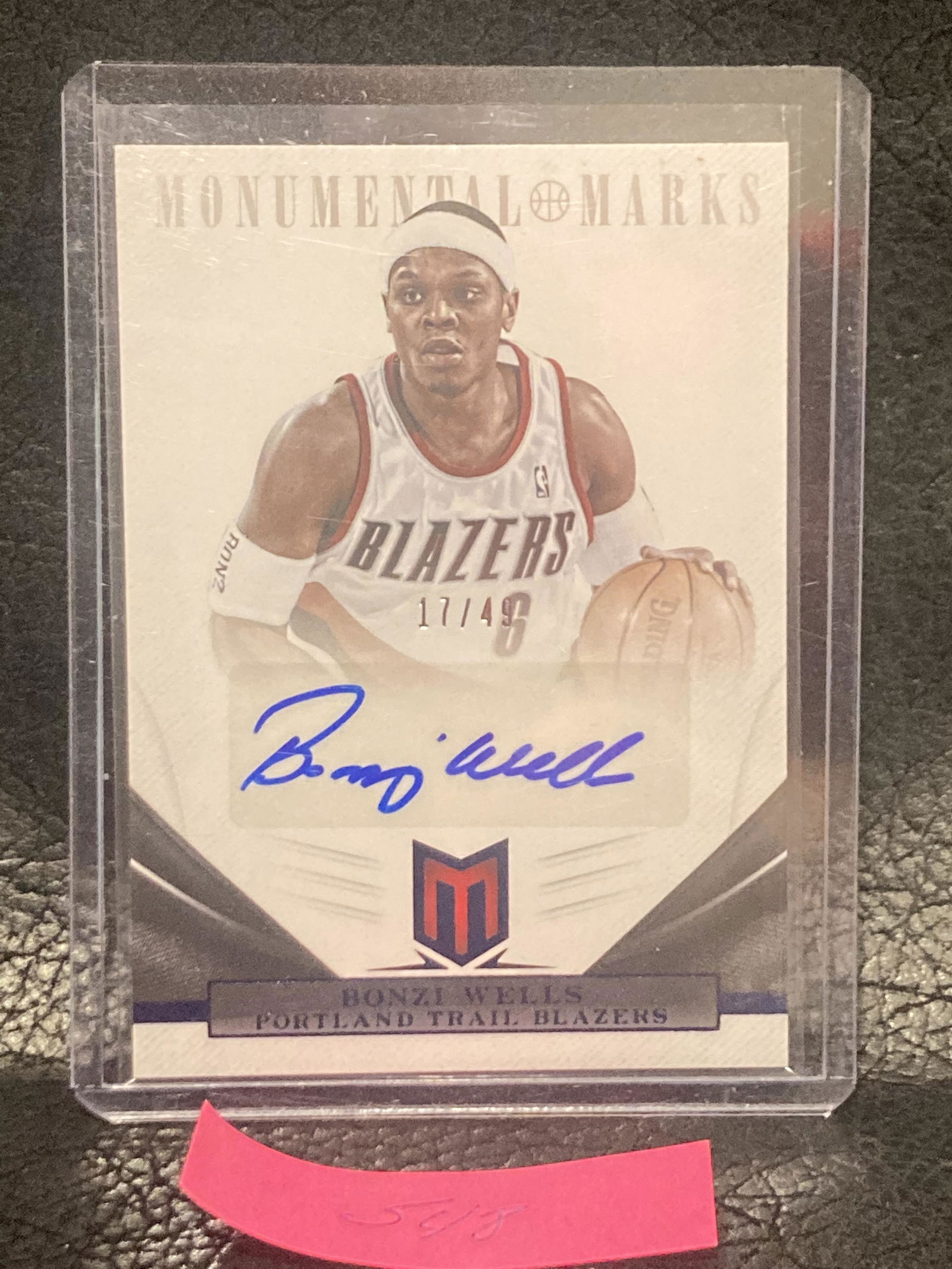 Bonzi Wells 2012-13 Panini Momentum Monumental Marks Blue /49 #101 Auto (1 of 2)