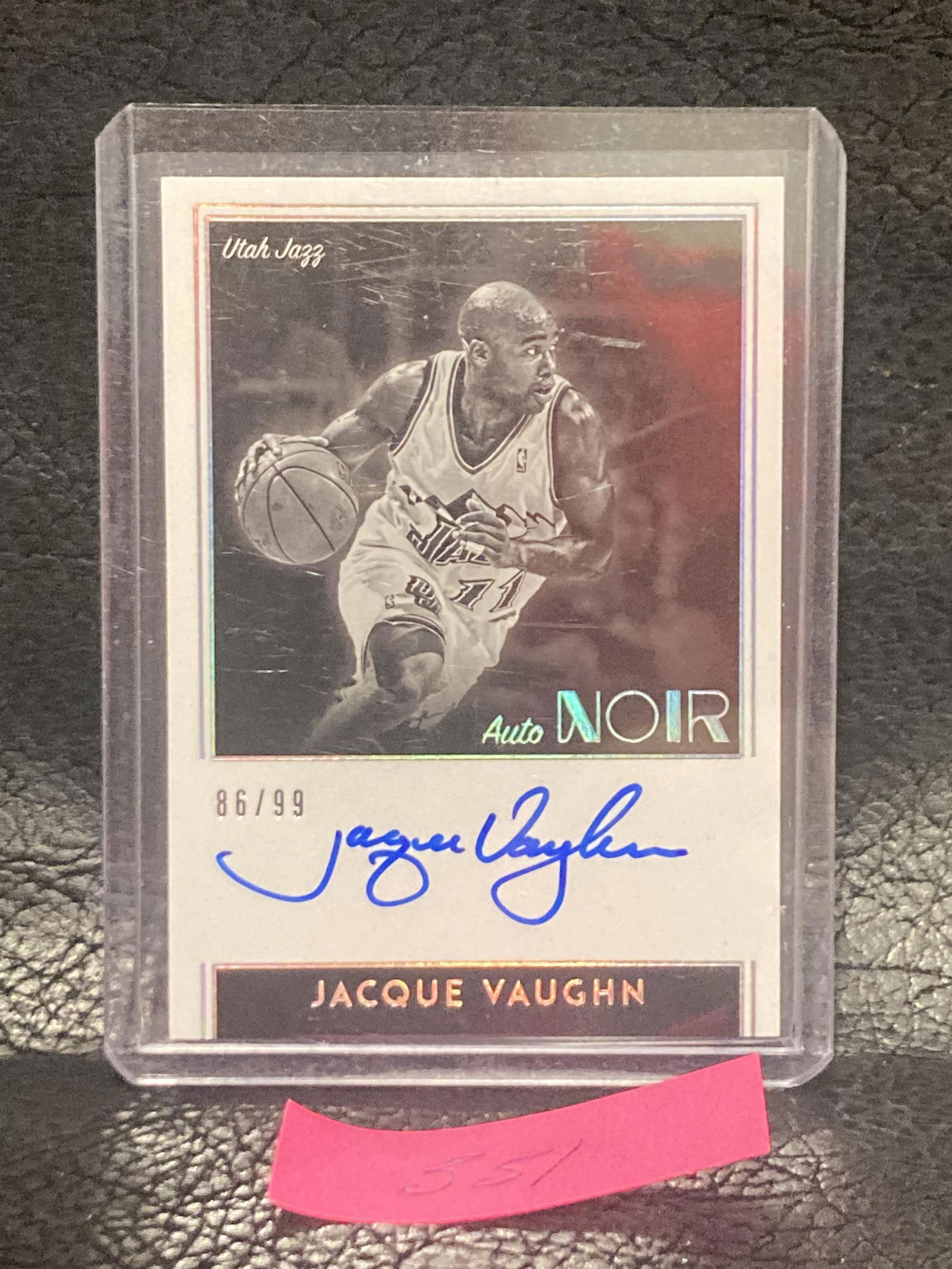 Jacque Vaughn 2018-19 Nba Auto Noir Colour Signature No.Nc-Jvn #/99 (1 of 2)