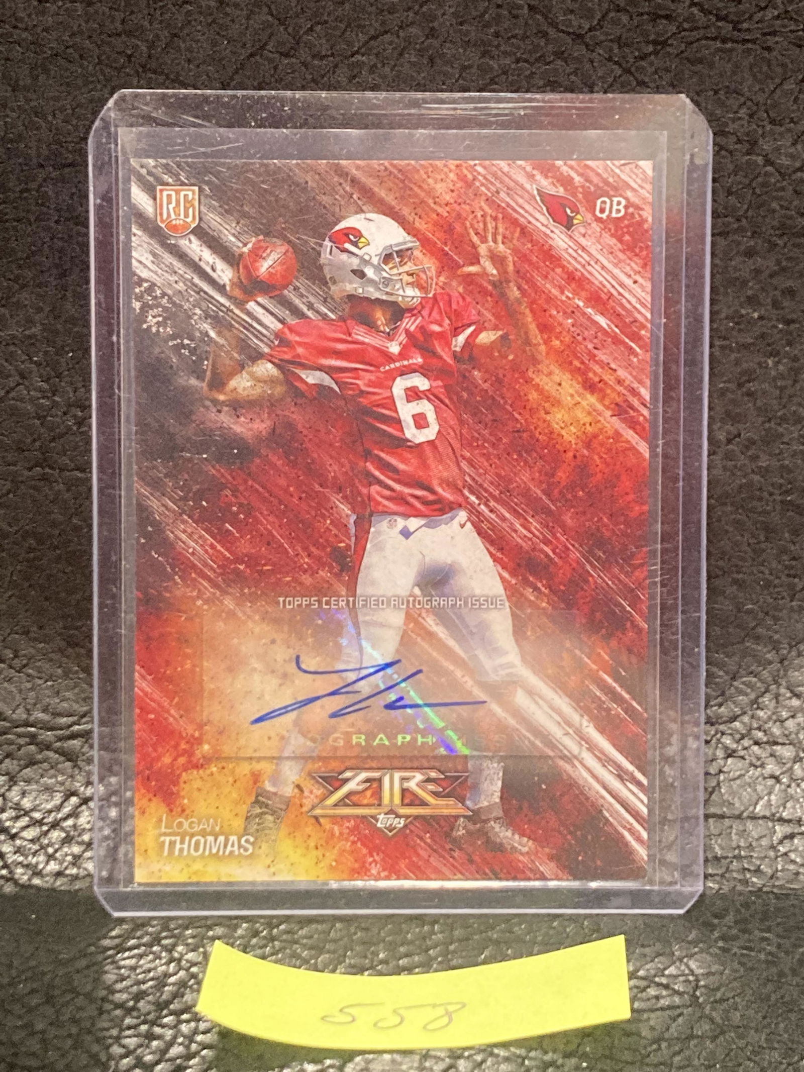 Logan Thomas 014 Topps Fire Auto #FA-LT Rookie Auto Rc (1 of 2)