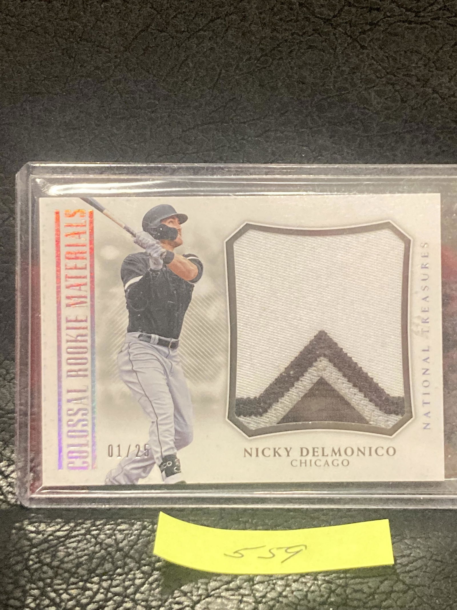 Nick Delmonico 2018 National Treasures Colossal Materials #1/25   Nicky Rookie Rc White Sox (1 of 2)