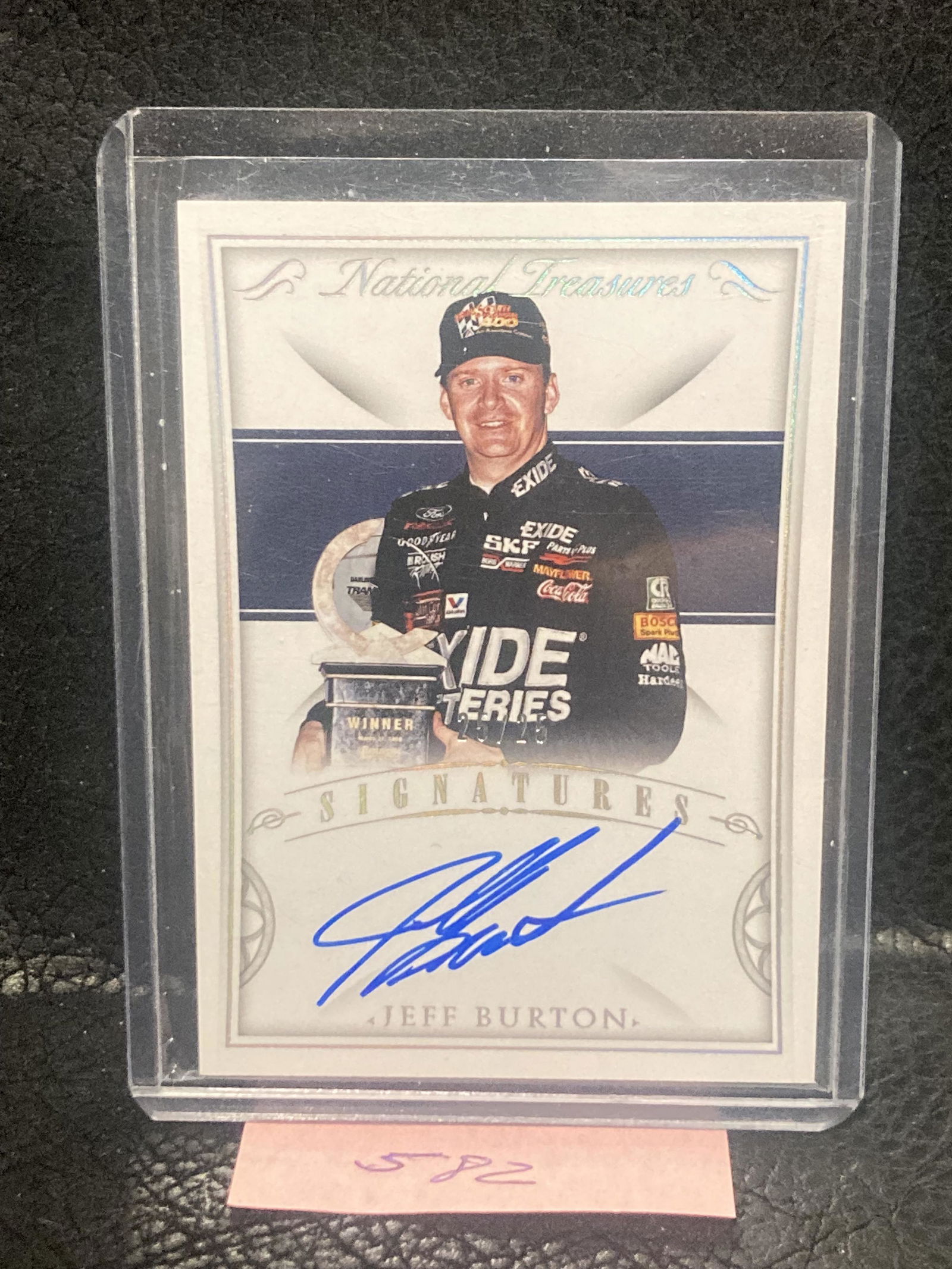 JEFF BURTON 2021 PANINI NATIONAL TREASURES TRACKSIDE SIGNATURES 20/25: JEFF BURTON 2021 PANINI NATIONAL TREASURES TRACKSIDE SIGNATURES 20/25