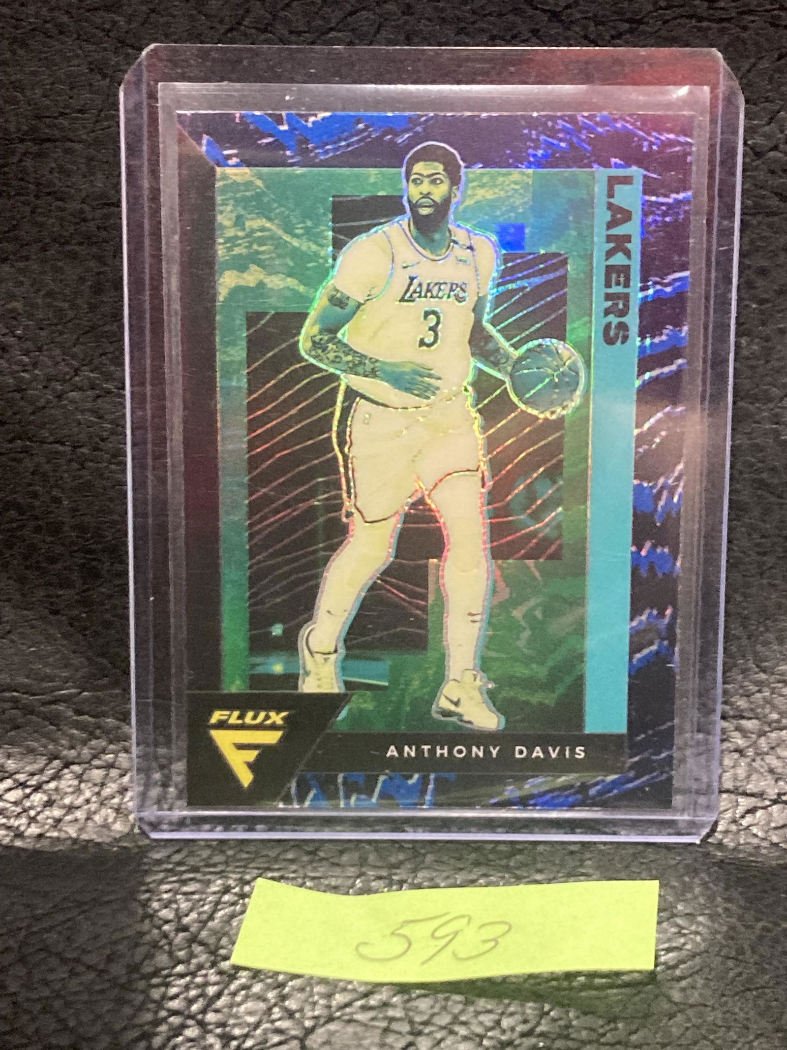 Anthony Davis 2020-21 Panini Flux Blue Parallel Prizm #80 Los Angeles Lakers (1 of 2)