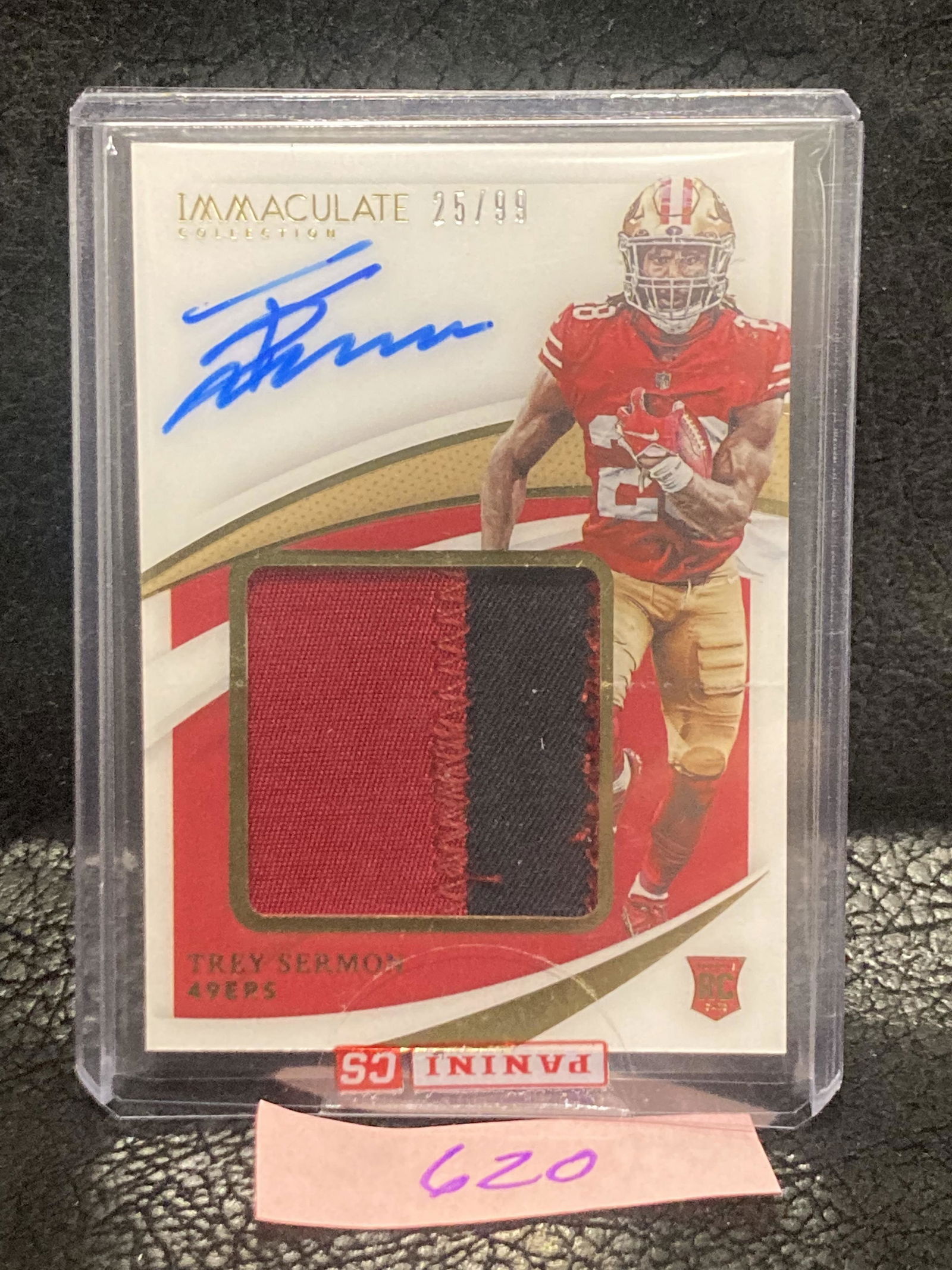 Trey Sermon 2021 Immaculate /99 Rookie Patch Autograph Auto RC 49ers PPA-TS (1 of 2)