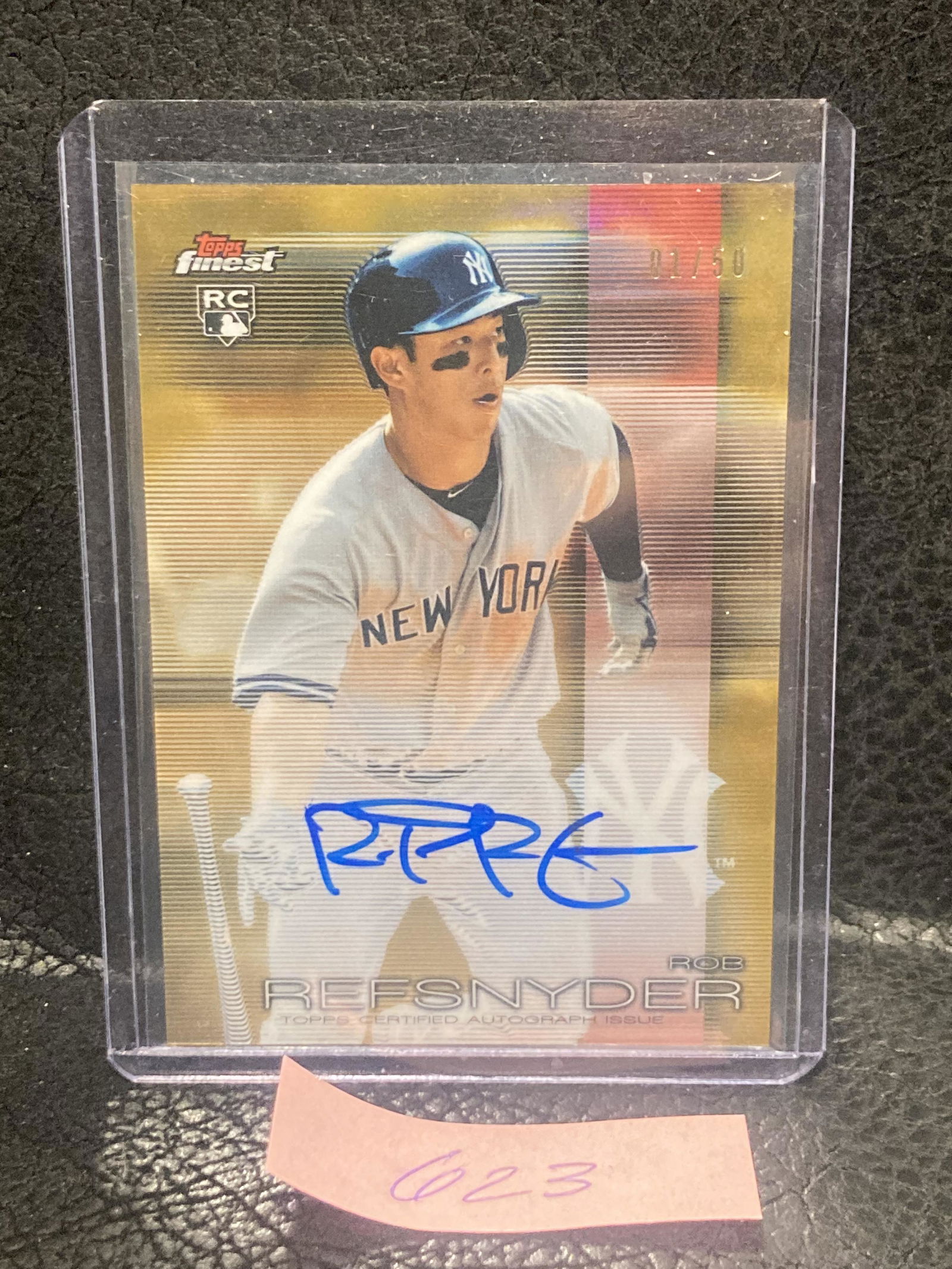 Rob Refsnyder 2016 Topps Finest Auto Refractor 01/50 Yankees # FA-RR (1 of 2)