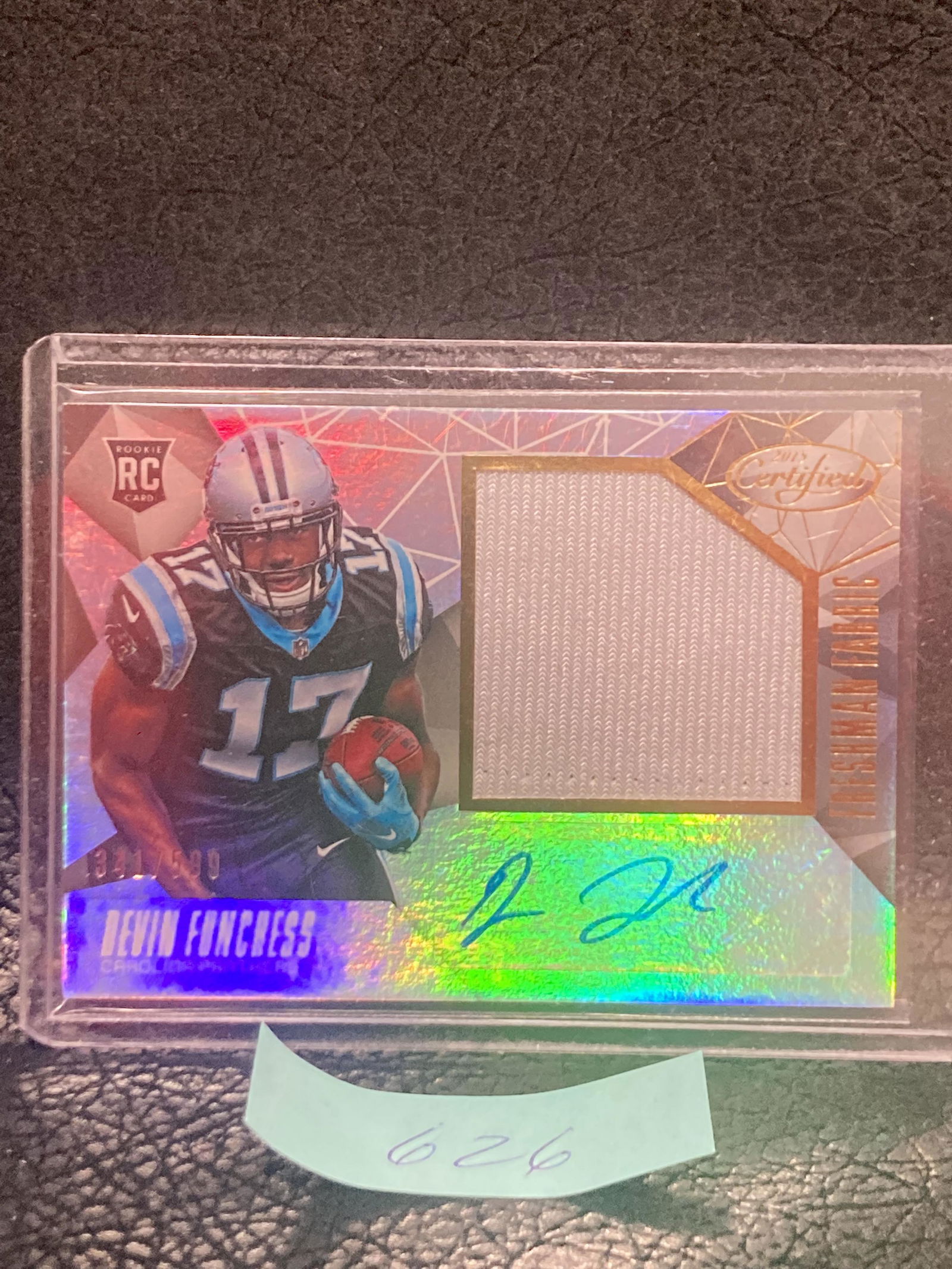 Devin Funchess 2015 Panini Certified Silver Rc Patch Auto /599 Panthers Nc (1 of 2)