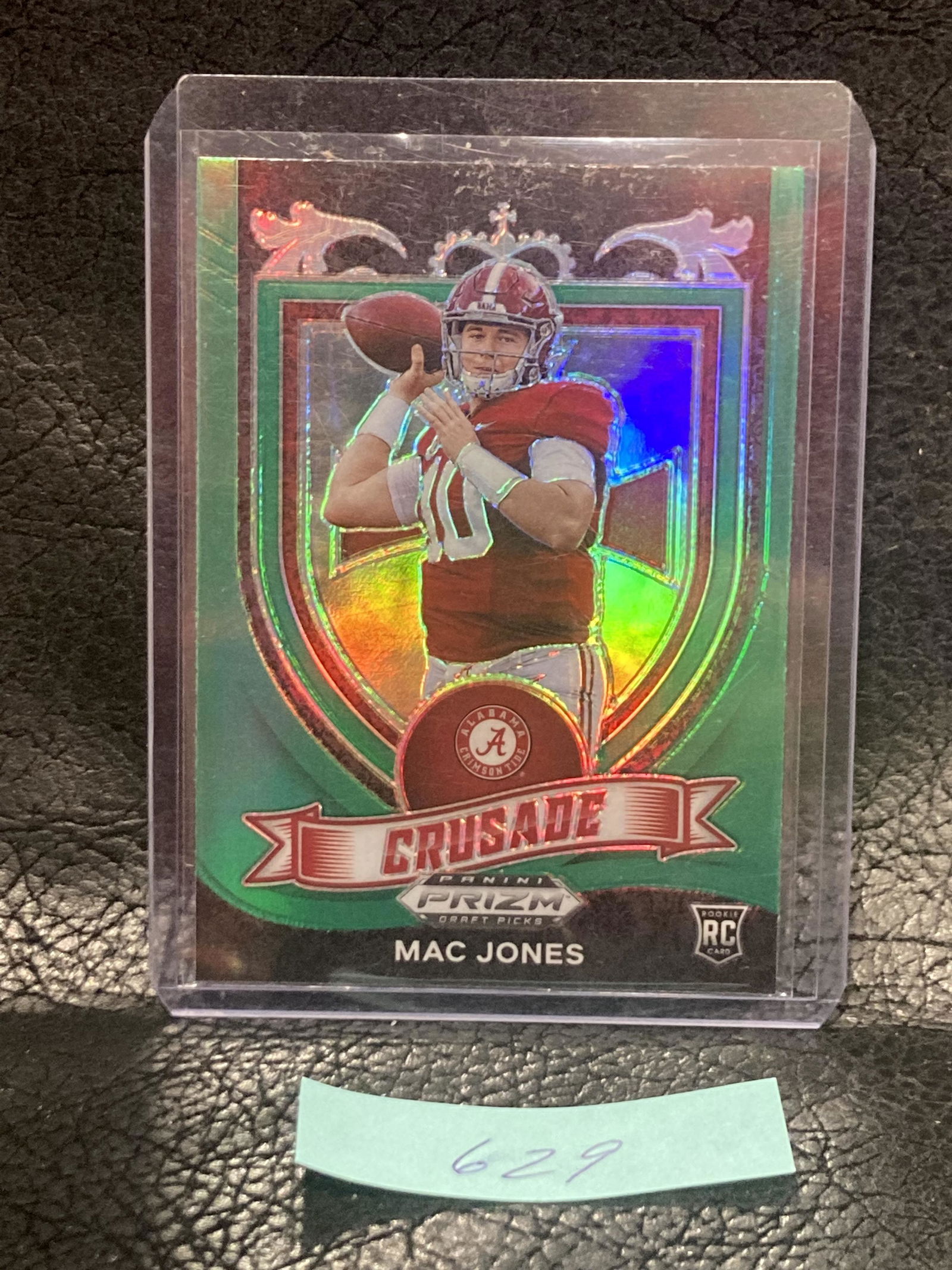 Mac Jones  2021 Panini Prizm Draft Picks Green Wave Prizm Crusade Rookie #170 (1 of 2)