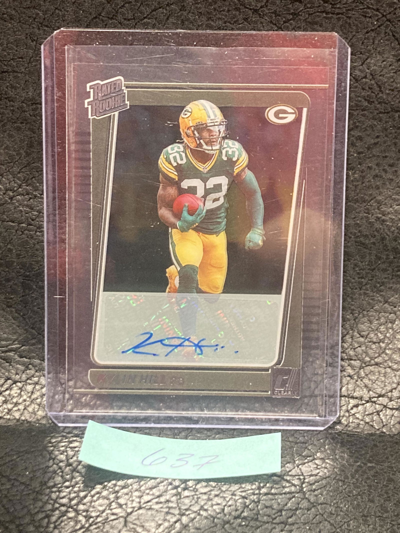 Kylin Hill 2021 Panini Clearly Donruss #98 Rated Rookie Auto Packers (1 of 2)