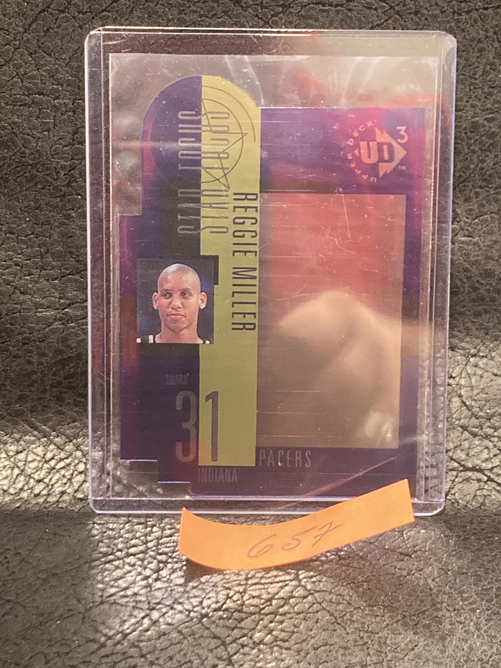 Reggie Miller 1996 Upper Deck Ud3 Nba Basketball Die Cut Card #40 Pacers (1 of 2)