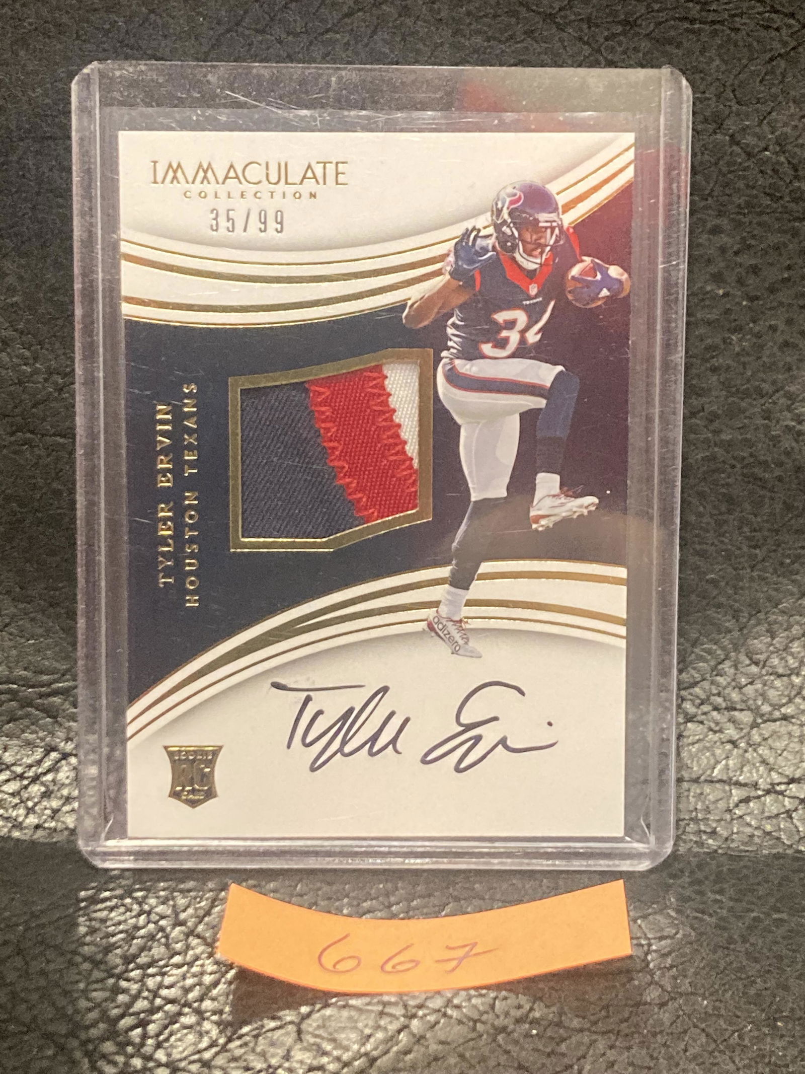 Tyler Ervin 2016 Panini Immaculate /99 #115 Rpa Rookie Patch Auto Rc Texans (1 of 2)