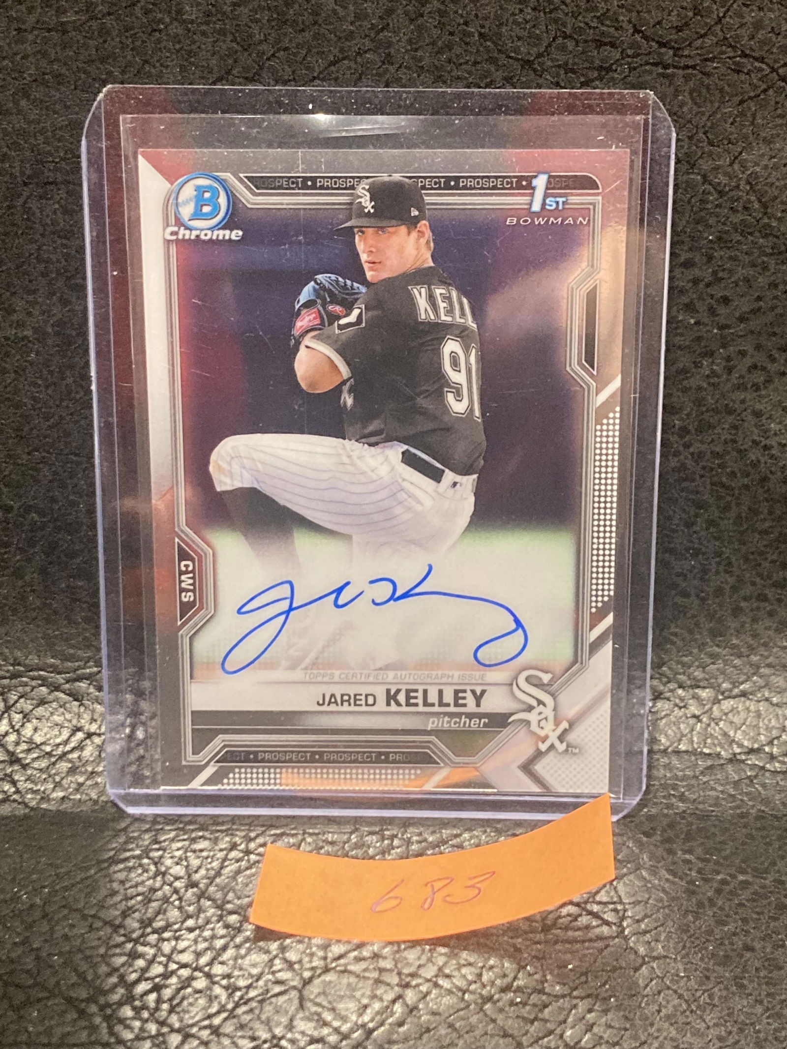 Jared Kelley 2021 Bowman Chrome Auto #CPA-JK 1st Bowman Autograph White Sox (1 of 2)