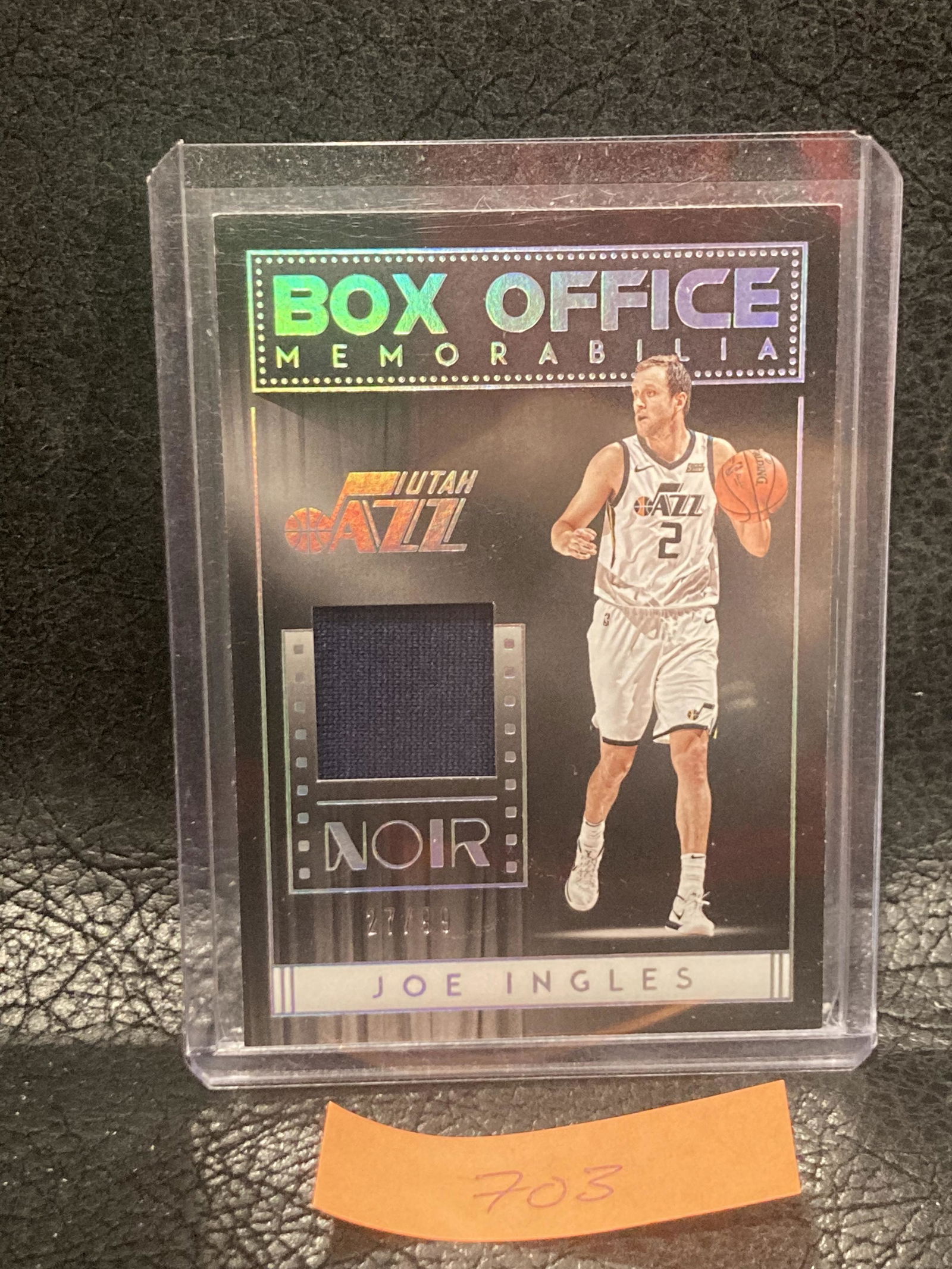Joe Ingles Box Office 2018-19 Memorabilia Patch Noir #/99 (1 of 2)