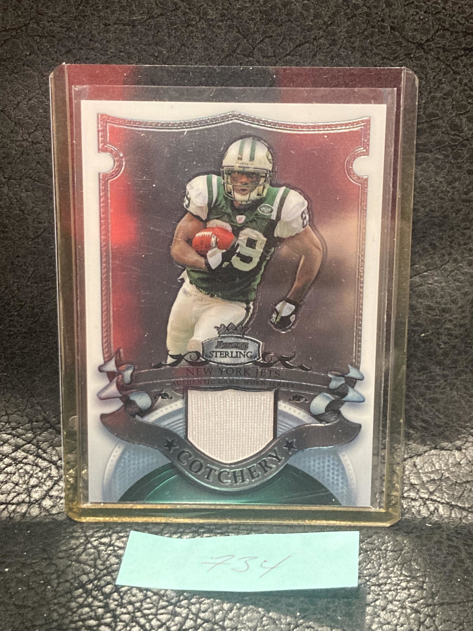 Jerricho Cotchery 2007 Bowman Sterling Football #BSVR-JC Jersey: Jerricho Cotchery 2007 Bowman Sterling Football #BSVR-JC Jersey