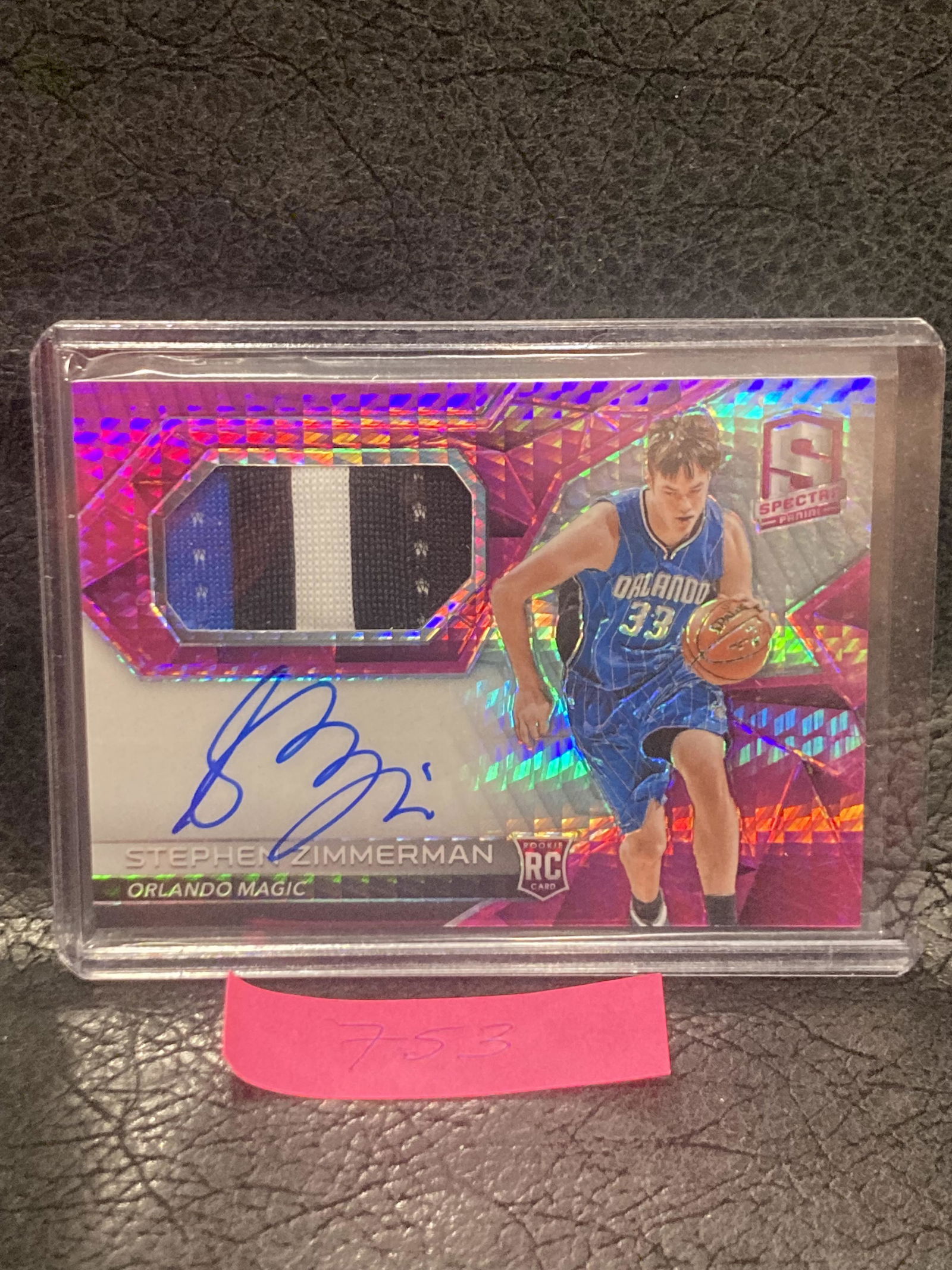 Stephen Zimmerman 2016-17 Panini Spectra Jersey Pink /49 Magic #123 Rookie Auto Rc (1 of 2)