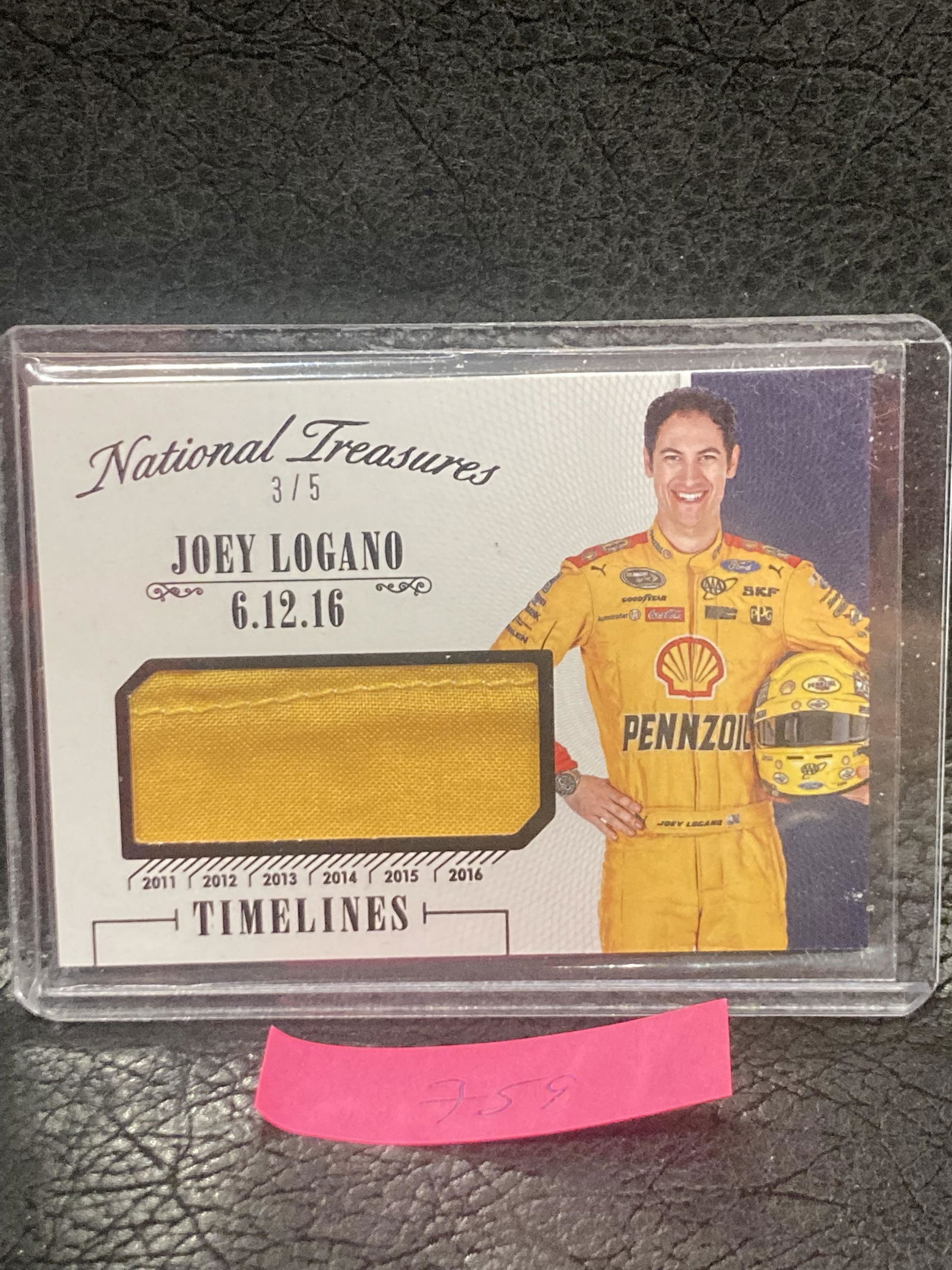 Joey Logano 2016 Panini National Treasures Timelines #/5 #T-JL (1 of 2)