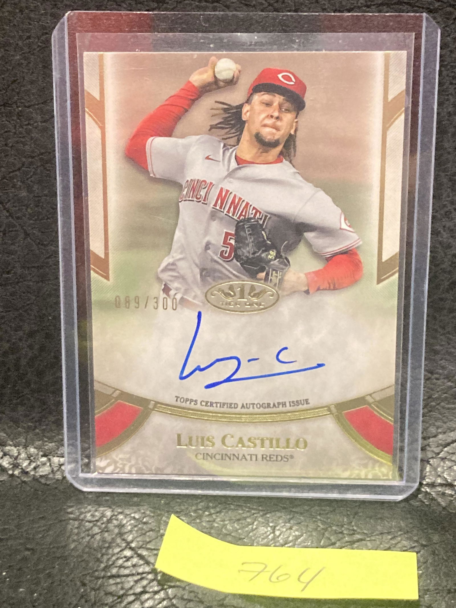 Luis Castillo 2021 Topps Tier One Prime Performers On Card Autograph #/300 Reds (1 of 2)