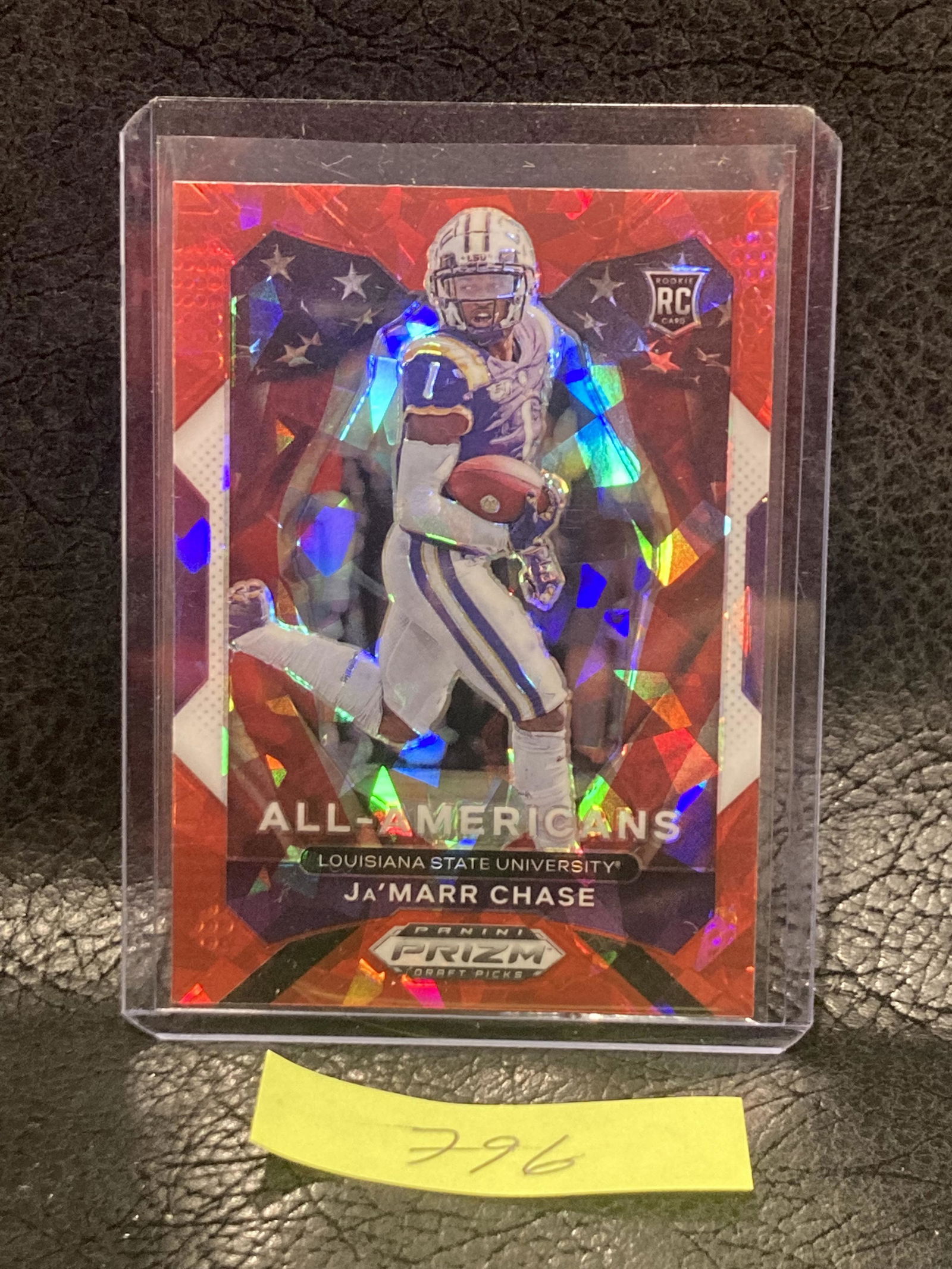 Jamarr Chase 2021 Prizm Draft Picks All American Red Cracked Ice Rc Bengals #185 (1 of 2)