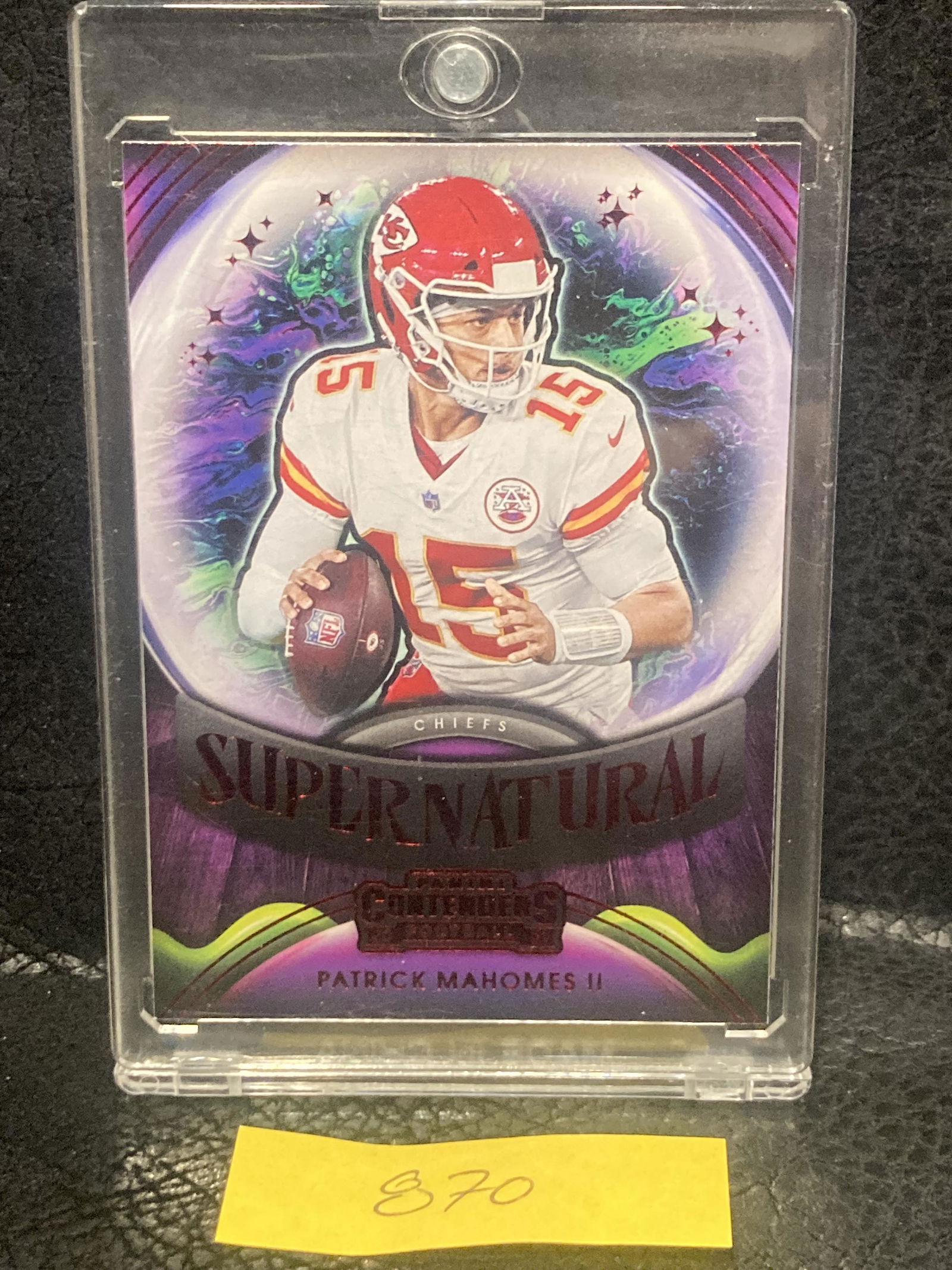 Patrick Mahomes 2021 Contenders Football Supernatural Insert Card #PMA KC Chiefs (1 of 2)