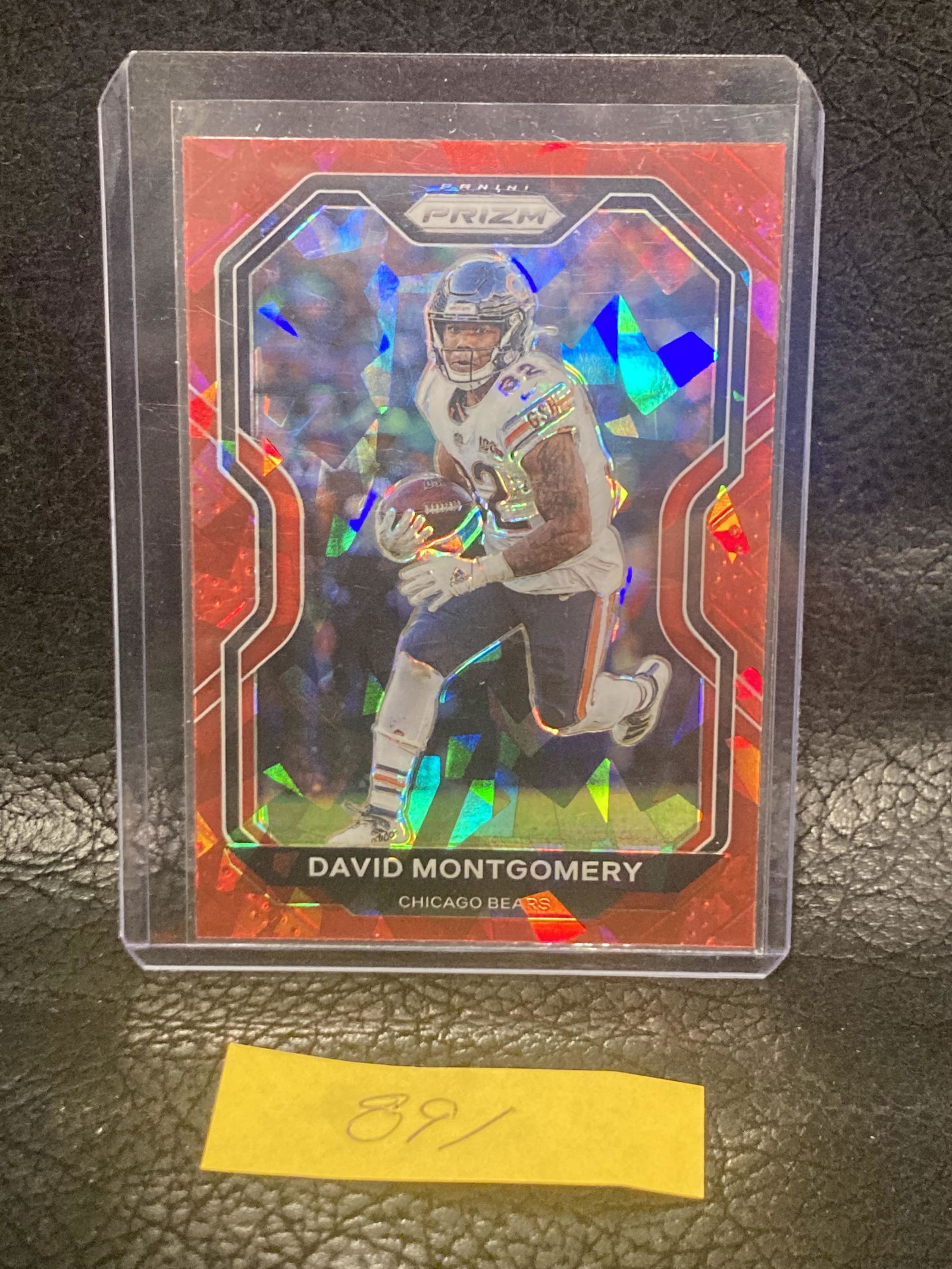 David Montgomery 2020 Panini Prizm #188 Red Cracked Ice Prizm Bears (1 of 2)