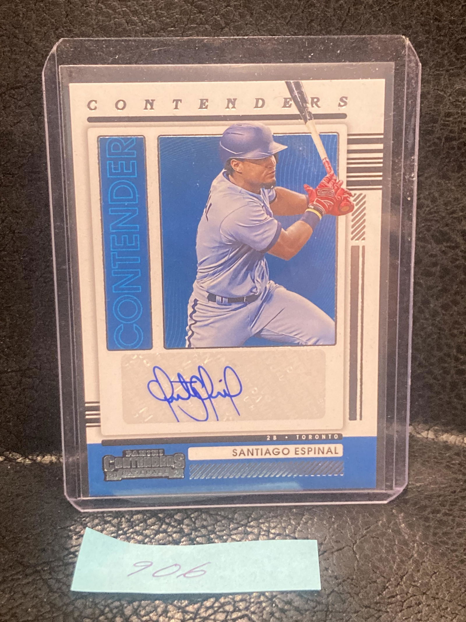 Santiago Espinal 2021 Panini Contenders Auto Rookie Card Toronto Blue Jays (1 of 2)