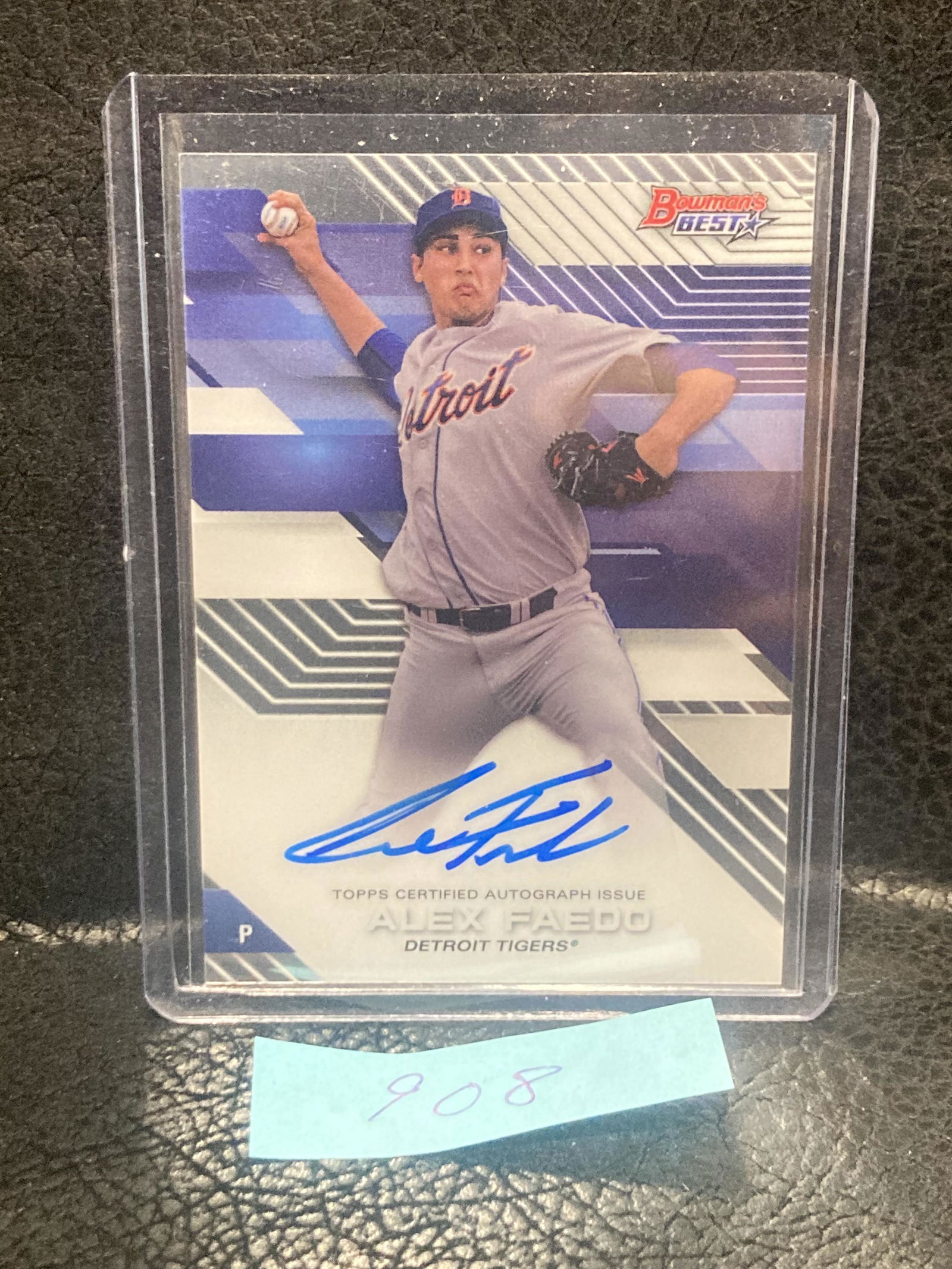 Alex Faedo Detroit Tigers 2017 Bowmans Best Certified Auto Card (1 of 2)