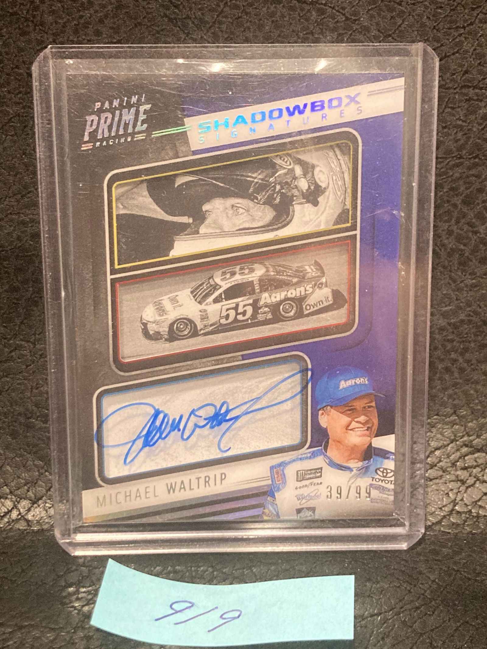 Michael Waltrip 2019 Panini Prime Aarons Shadowbox Sign Auto Card#Ss-Mw /99 (1 of 2)