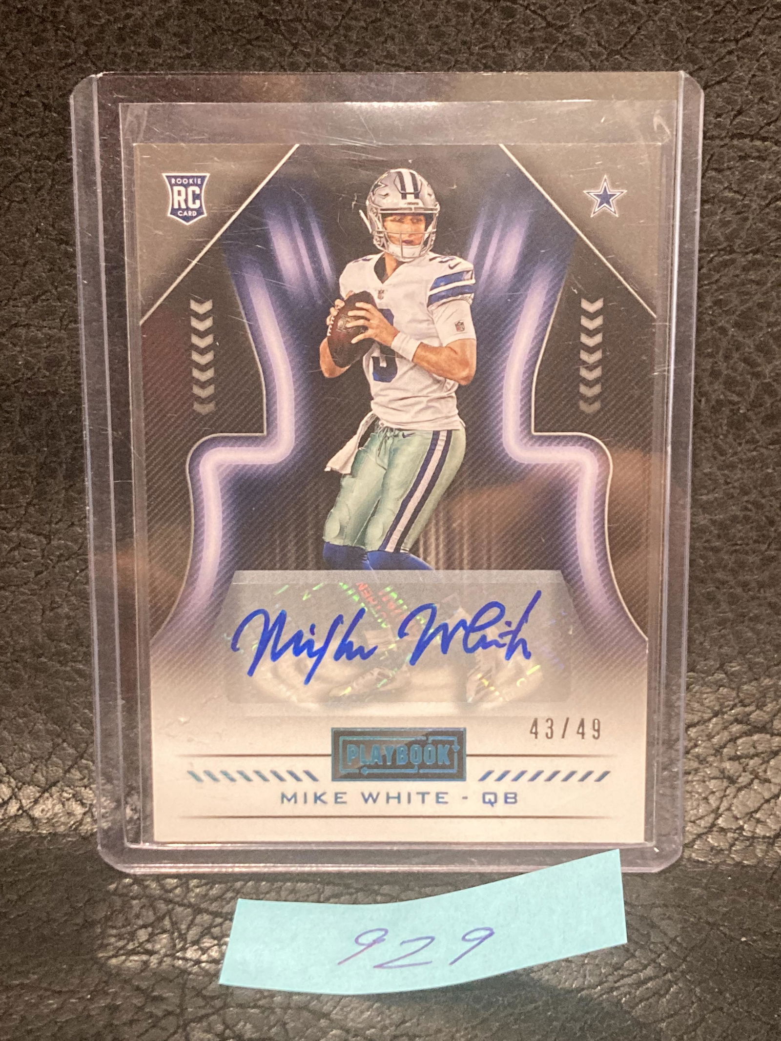 Mike White 2018 Panini Playbook Rookie Platinum Auto Rc /49 Jets Cowboys (1 of 2)