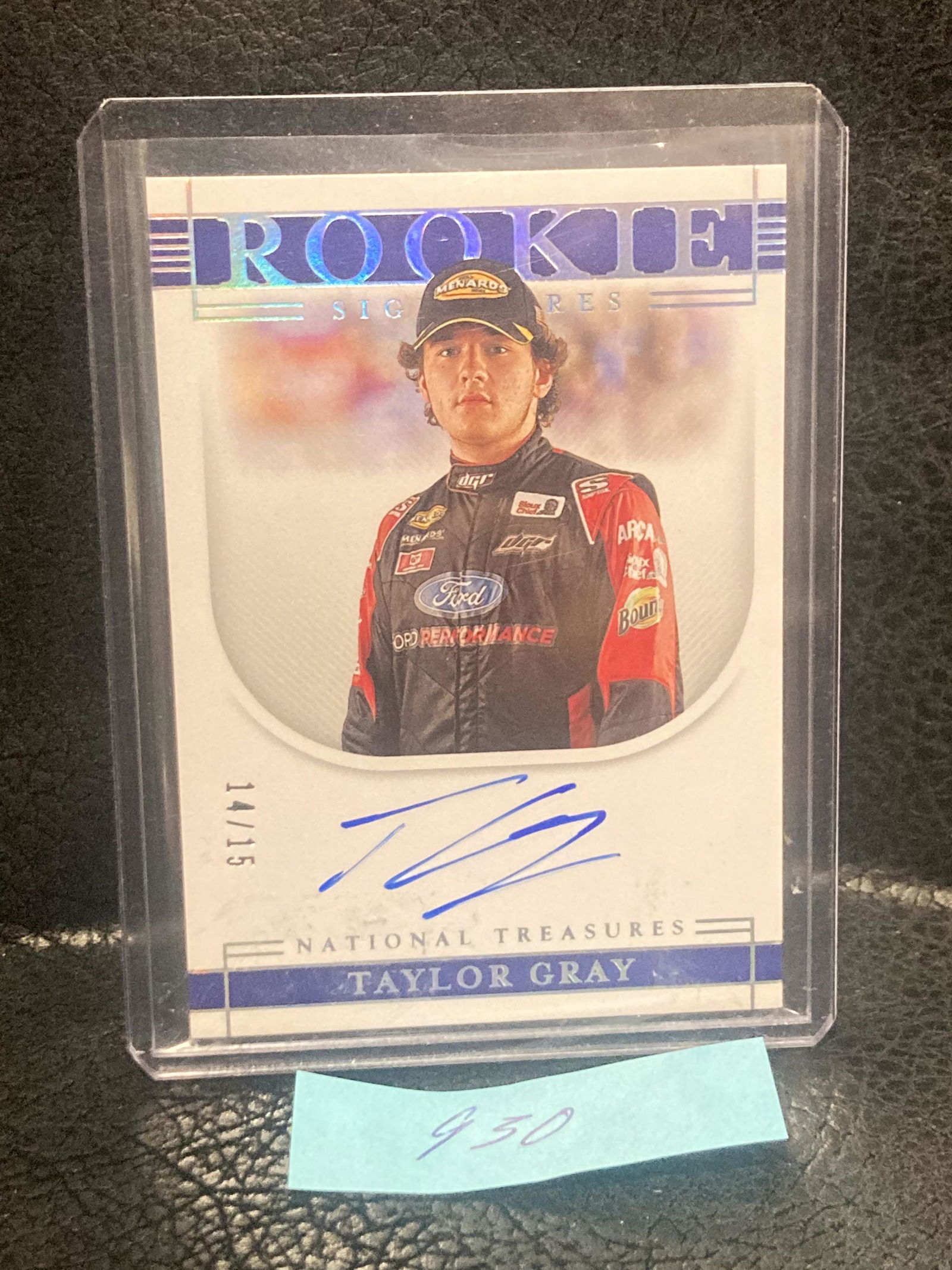Taylor Gray National Treasures 2021 Rookie Signatures Auto Nascar R-TG (1 of 2)